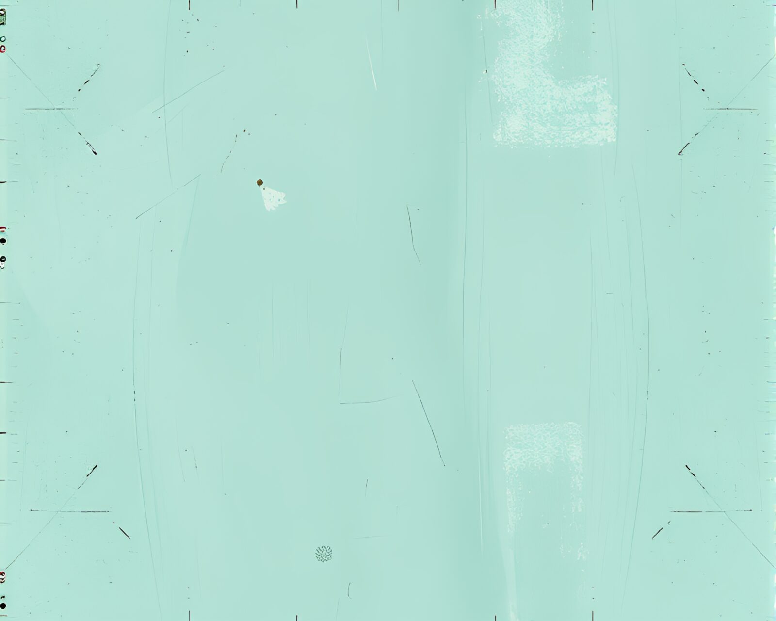 Mint green golem made of scratch textures in fantasy scene