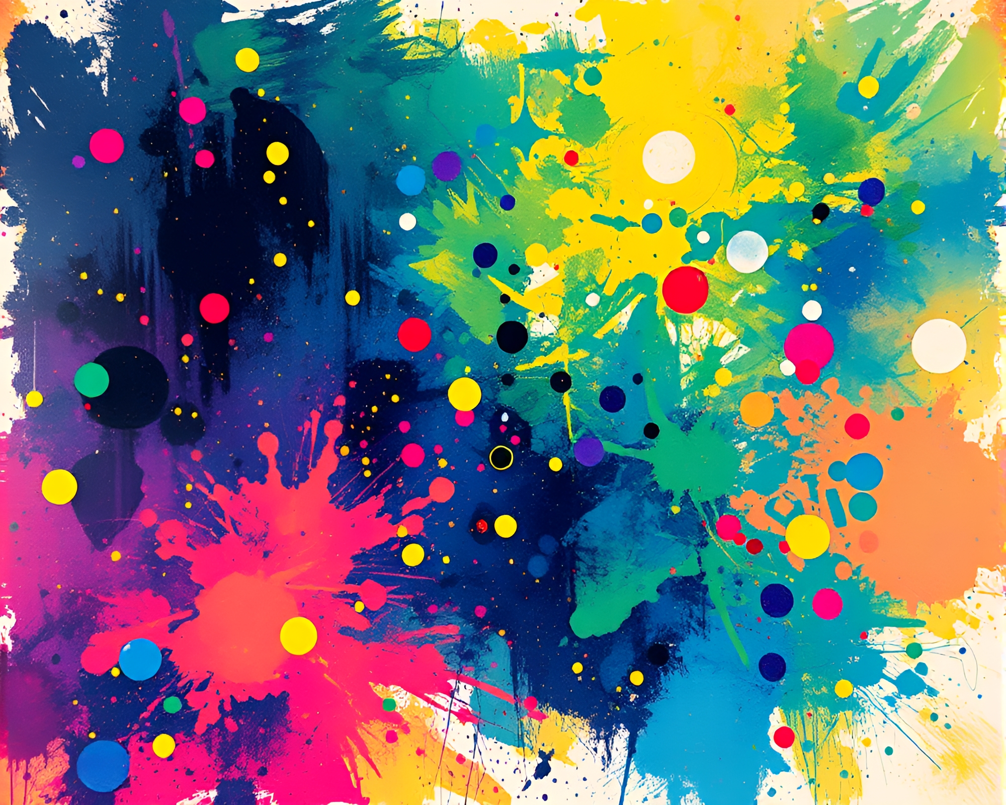 Plateau Sunset: Acrylic Spatters in Thermal Lithography – free AI stock image