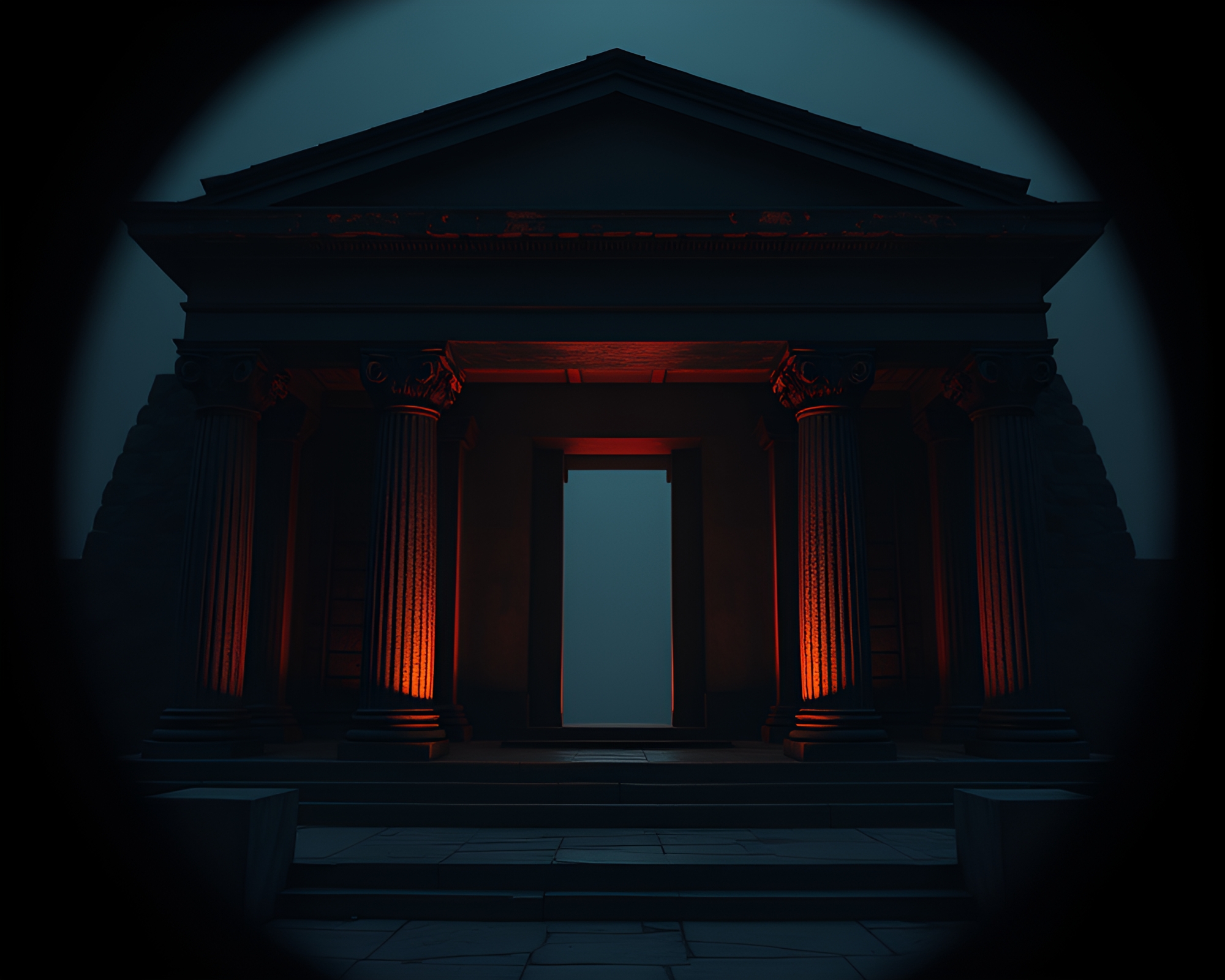 Temple of Shadows: Noir Material Design – free AI stock image