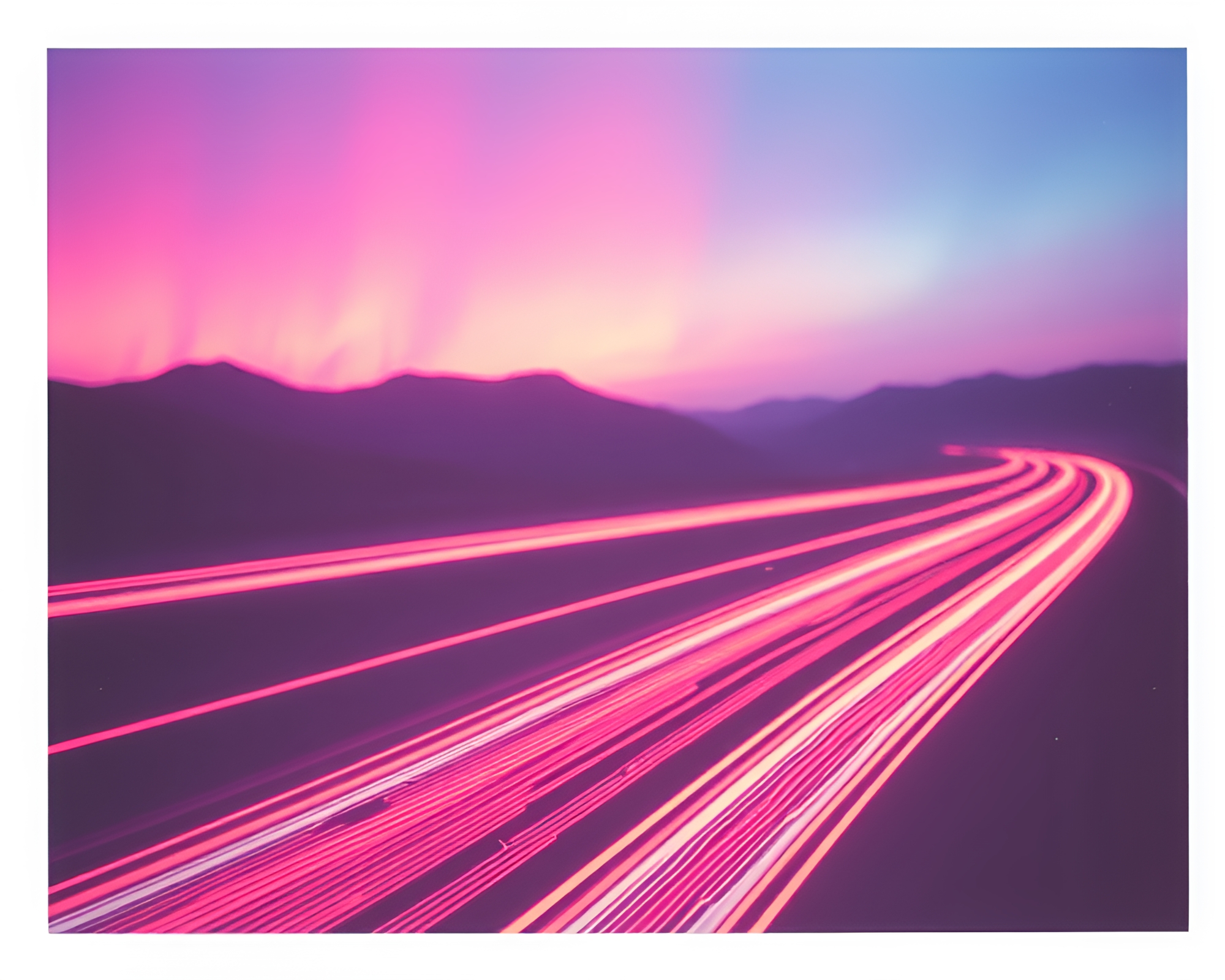 Futuristic Hoverboard Circuit Board with Aurora Hues – free AI stock image