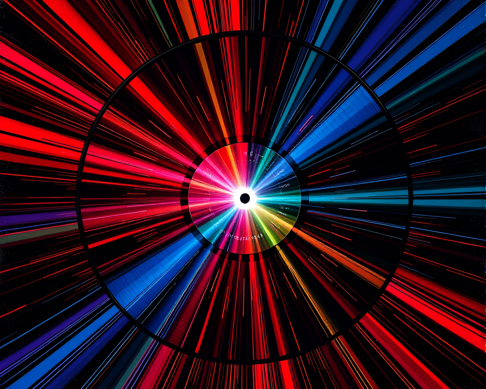 Vinyl Record in Starburst Digital Art Illustration – free AI stock image