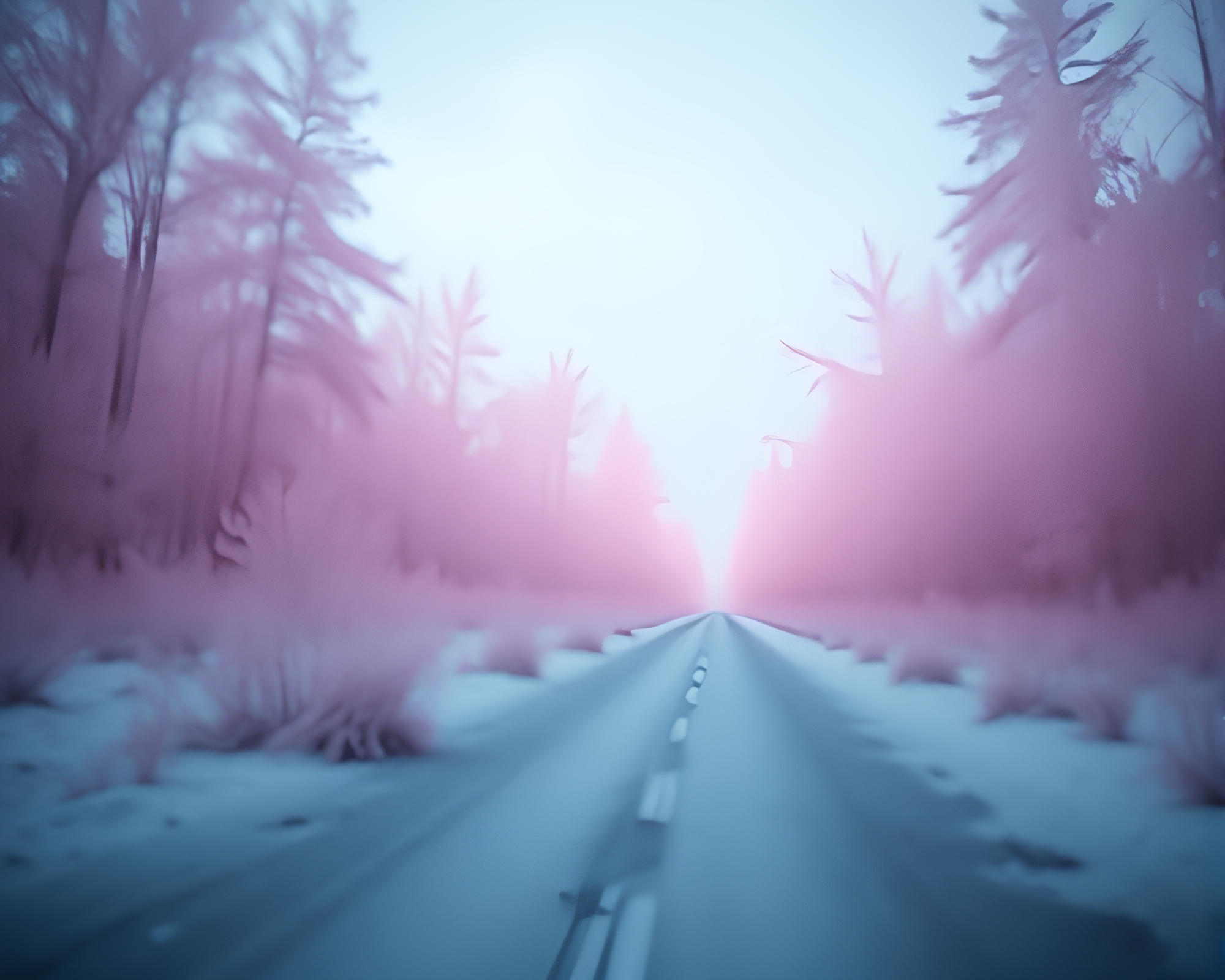 Surreal Infrared Drone Glass Distortion – free AI stock image