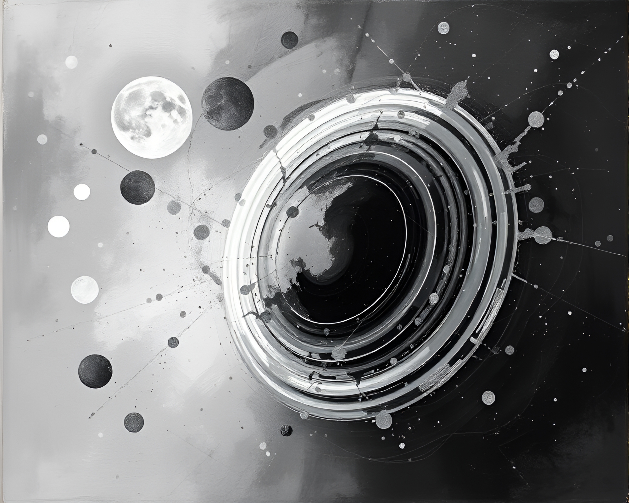 Quantum Teleportation Device on Lunar Landscape – free AI stock image