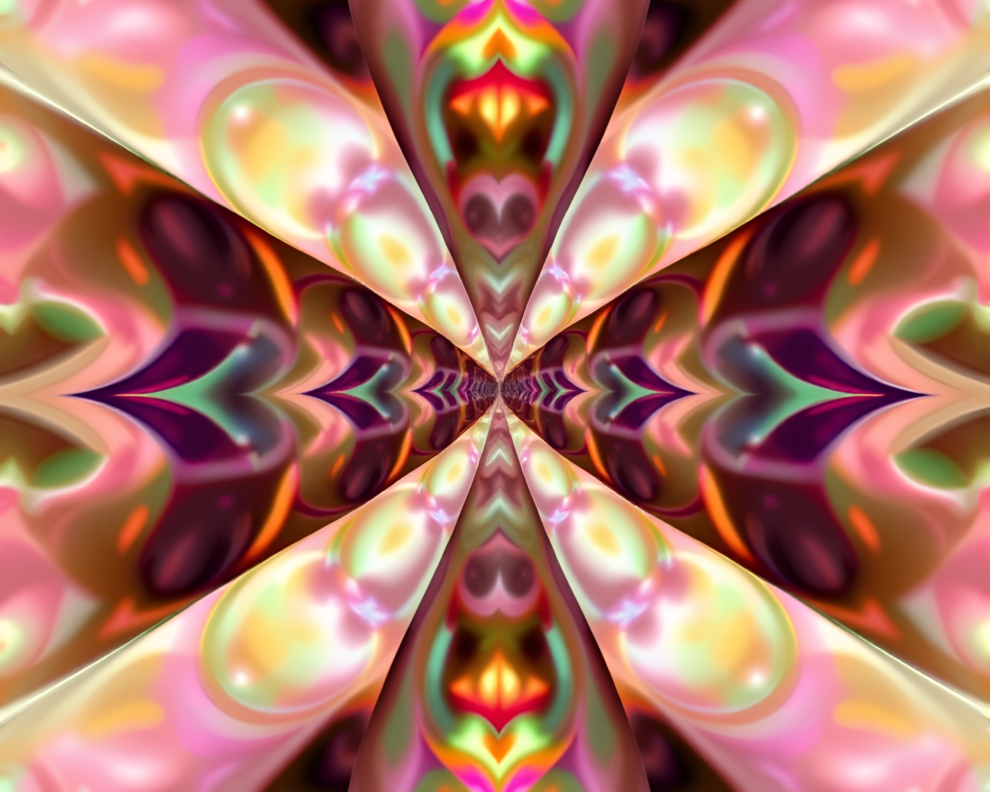 Gelato Cone Mirror Symmetry in Fractal Glow – free AI stock image