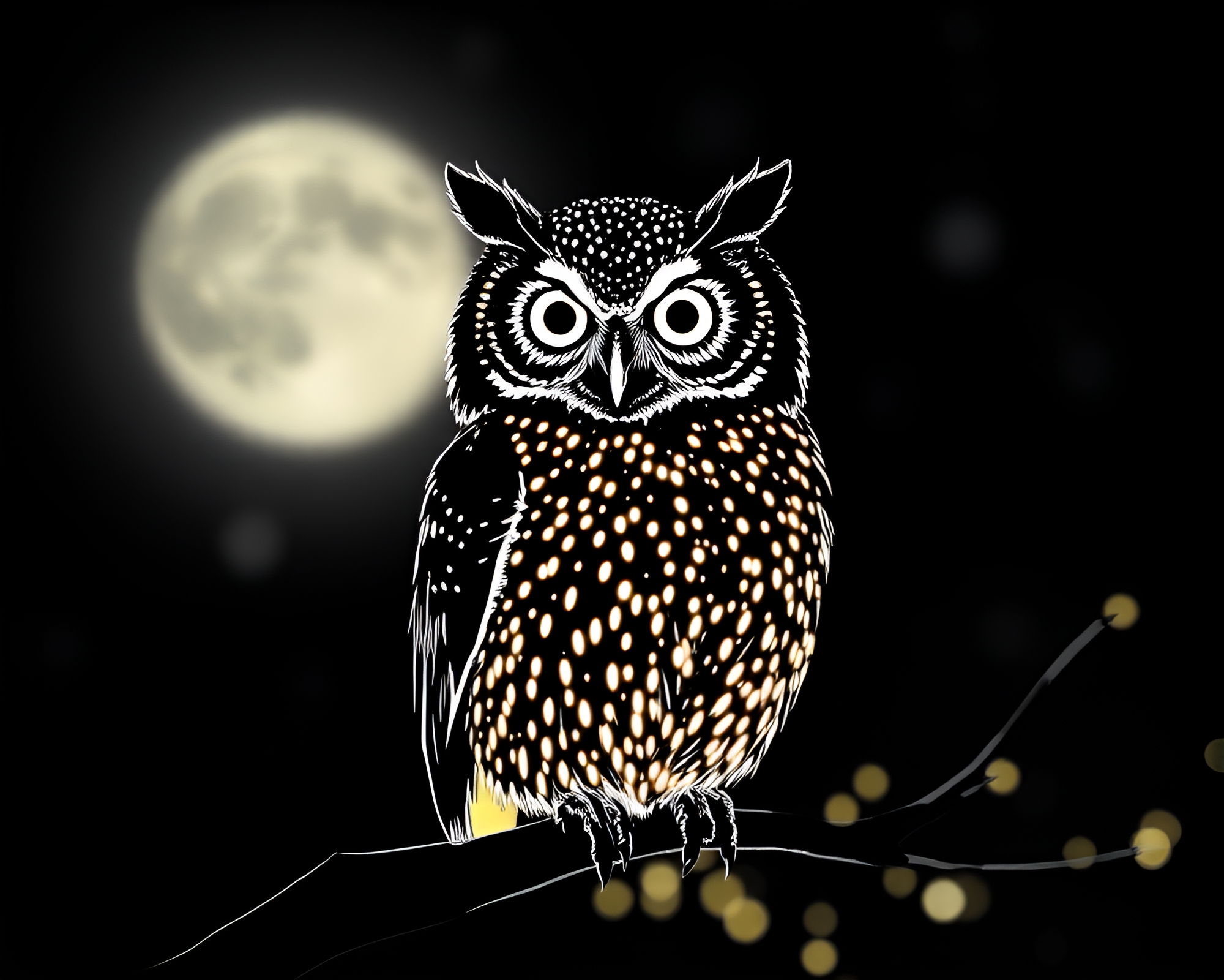 Écorché Study: Owl in Low-key Lighting – free AI stock image