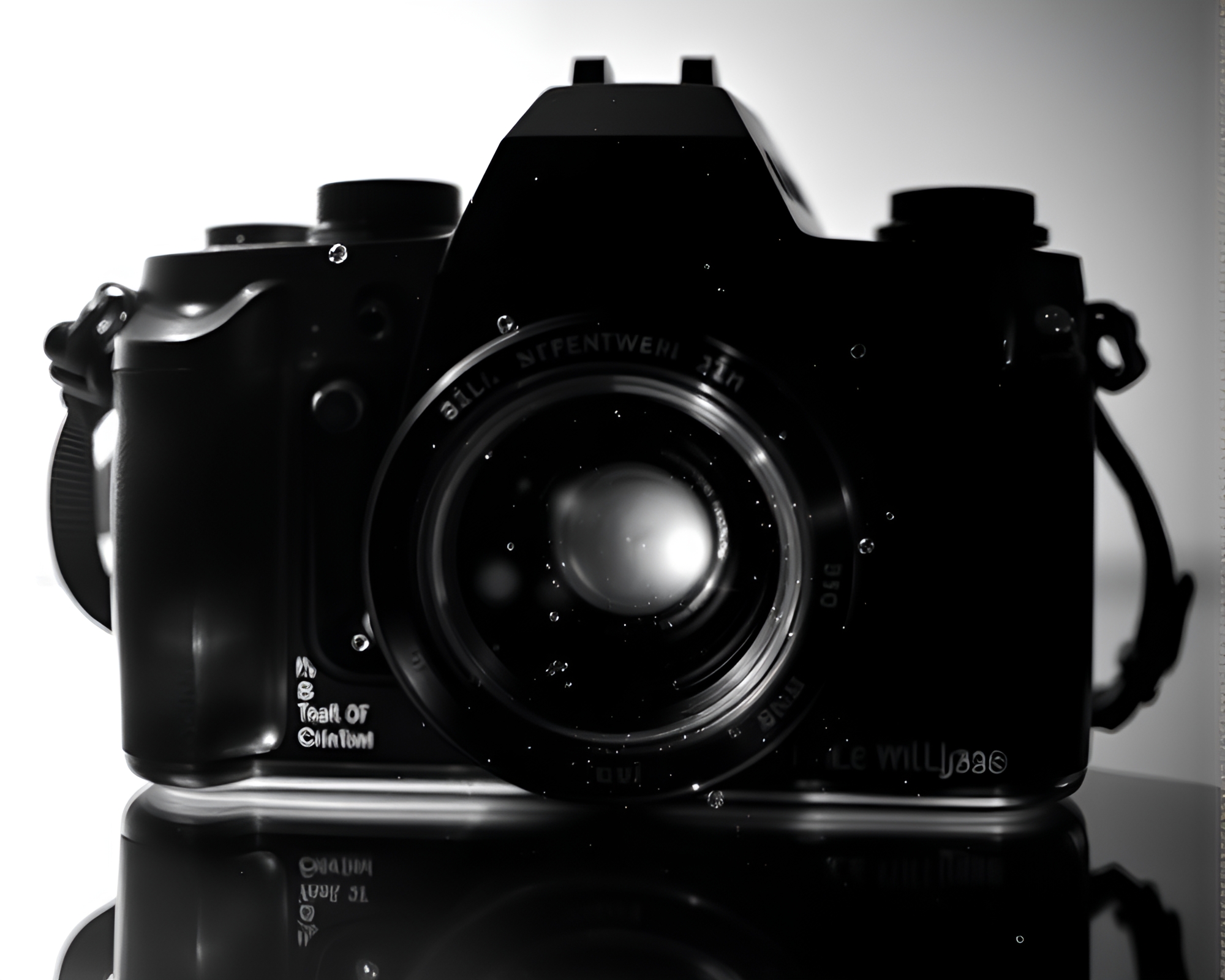 Glass Distortion Necromantic Camera Screen Printing Composition – free AI stock image