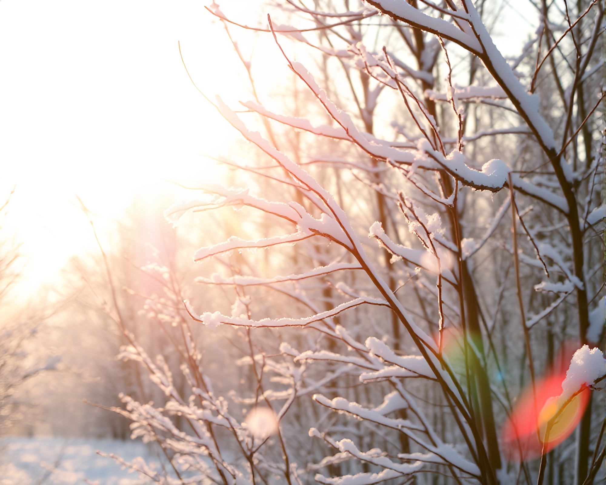 Winter Wonderland Lens Flare Pop Art Fantasy – free AI stock image
