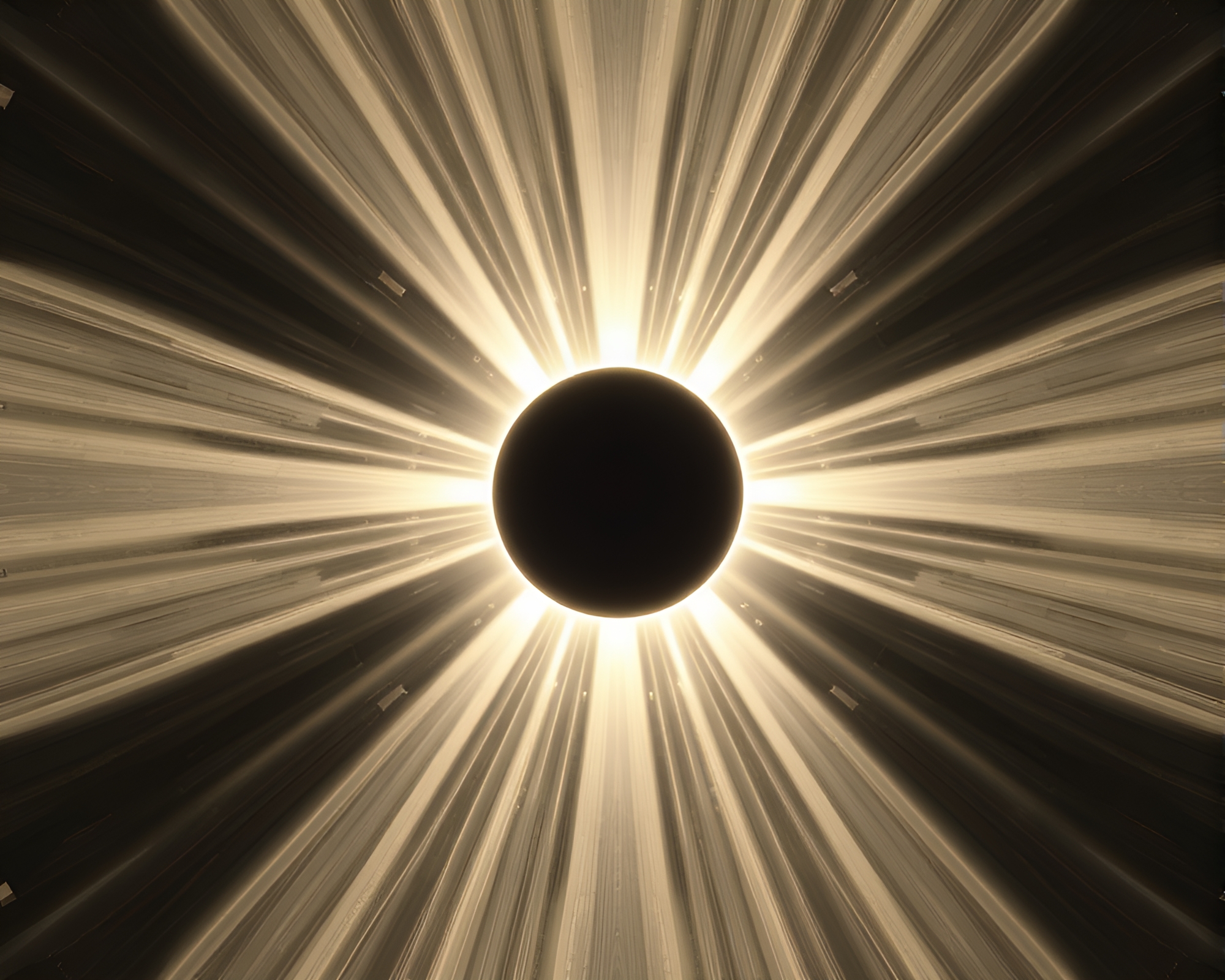 Solar Eclipse Radiance in Stereoscopic 3D – free AI stock image