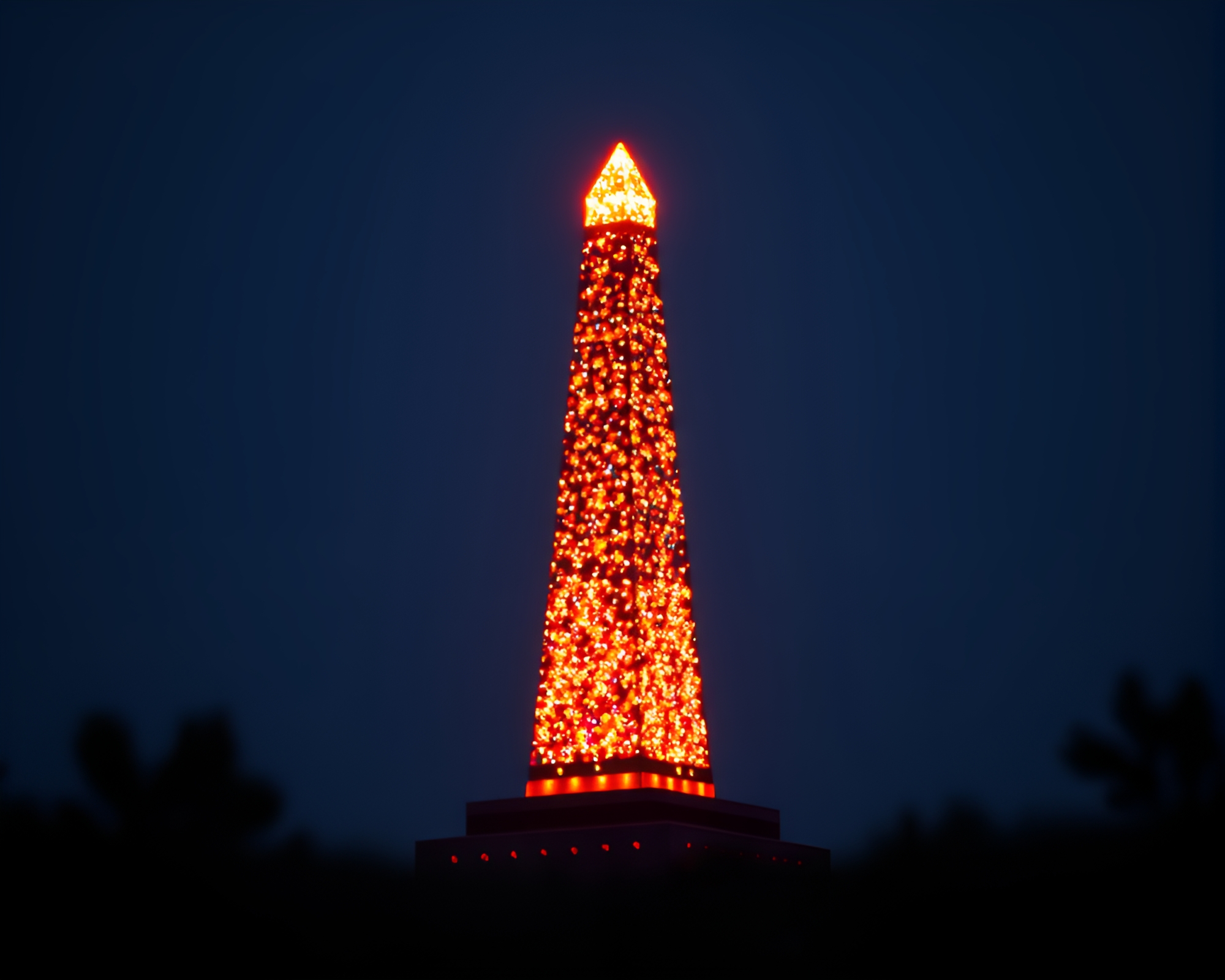 Pointillist Obelisk: Topaz Brightness – free AI stock image