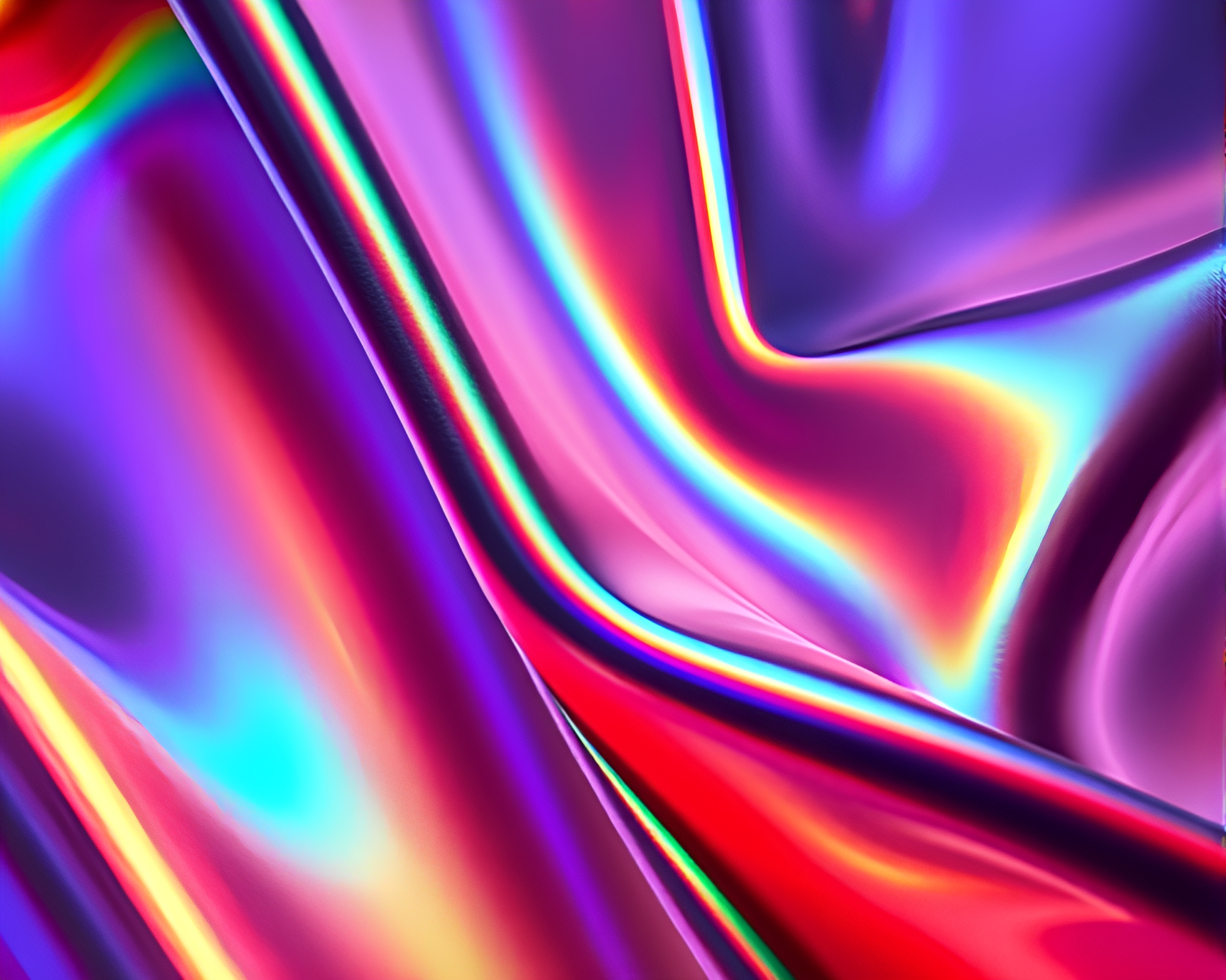 Glistening Holographic Fabric Folds Duochrome Composition – free AI stock image