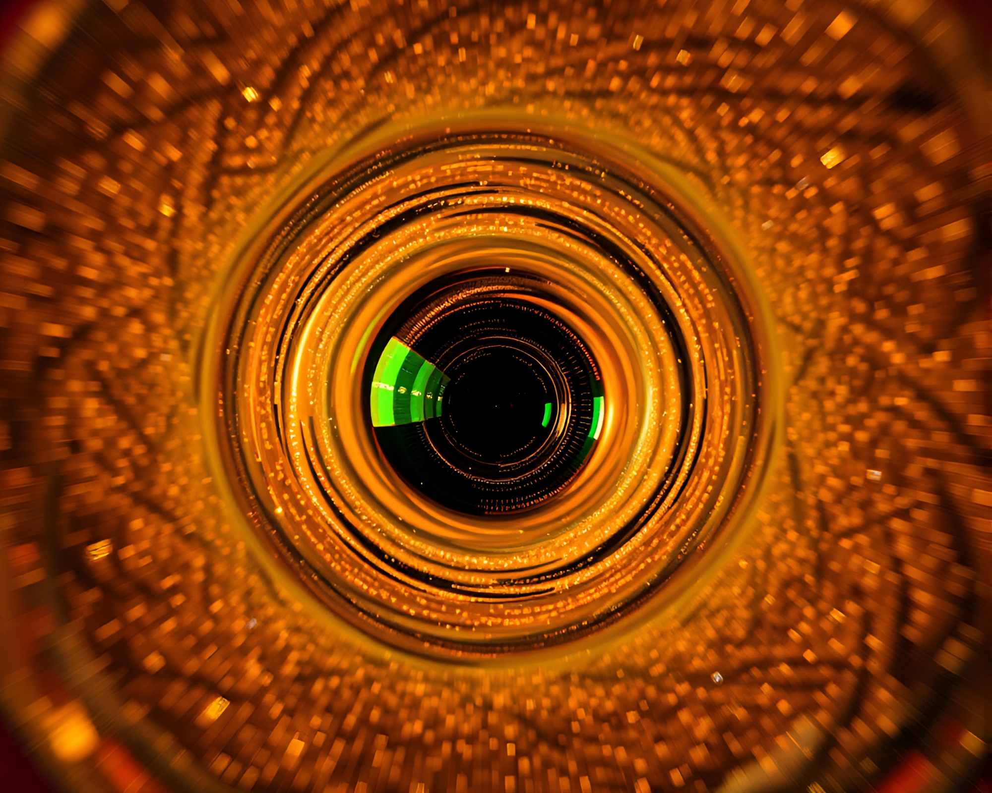 Time Dilation Field in Glittering Swirls of Lens Distortion – free AI stock image