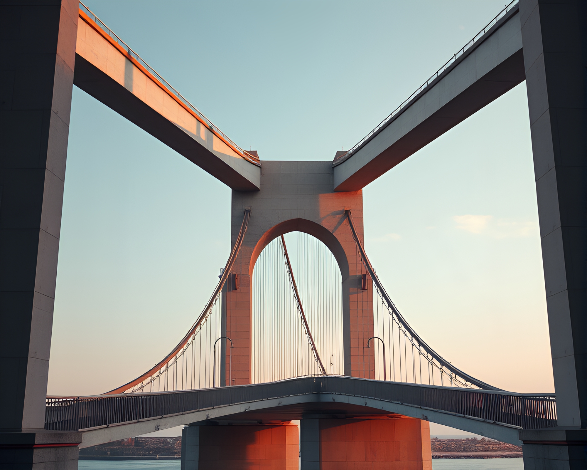 Surreal Arch Bridge in AI-generated Style – free AI stock image