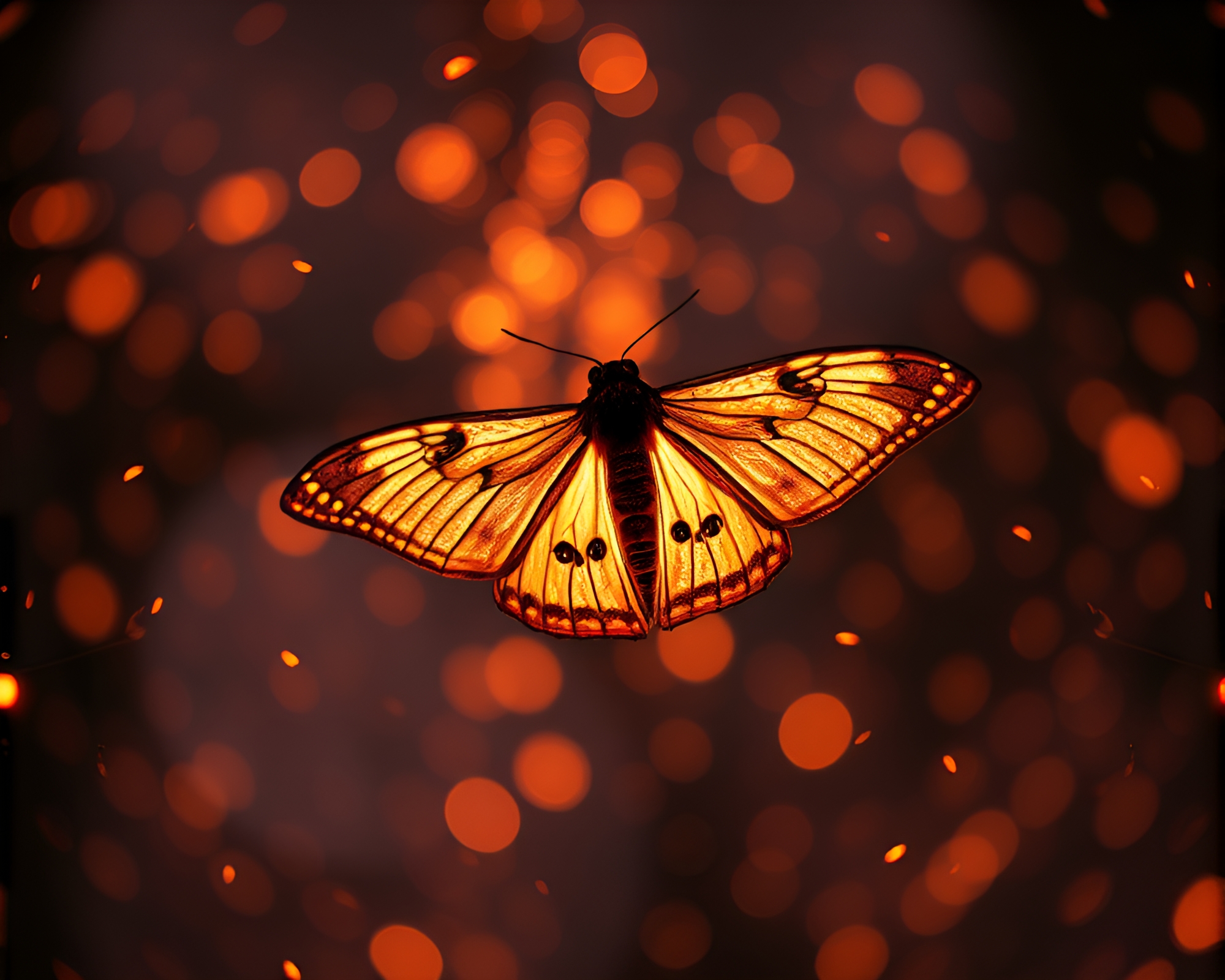 Enchanting Moth Festival with Cloth Simulation – free AI stock image