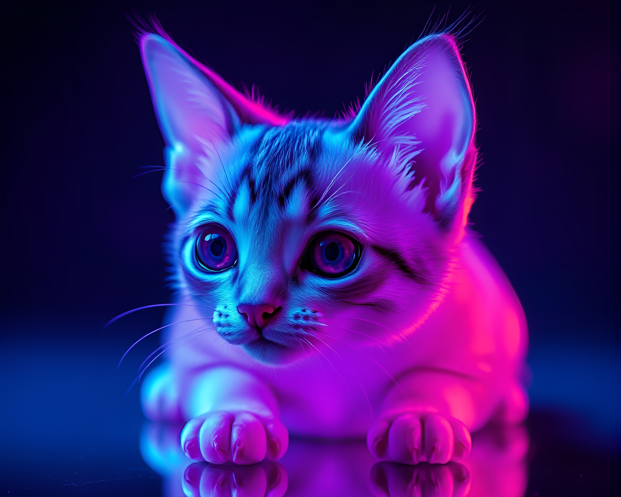 Twilight Holographic Pet in Comic Book Style – free AI stock image
