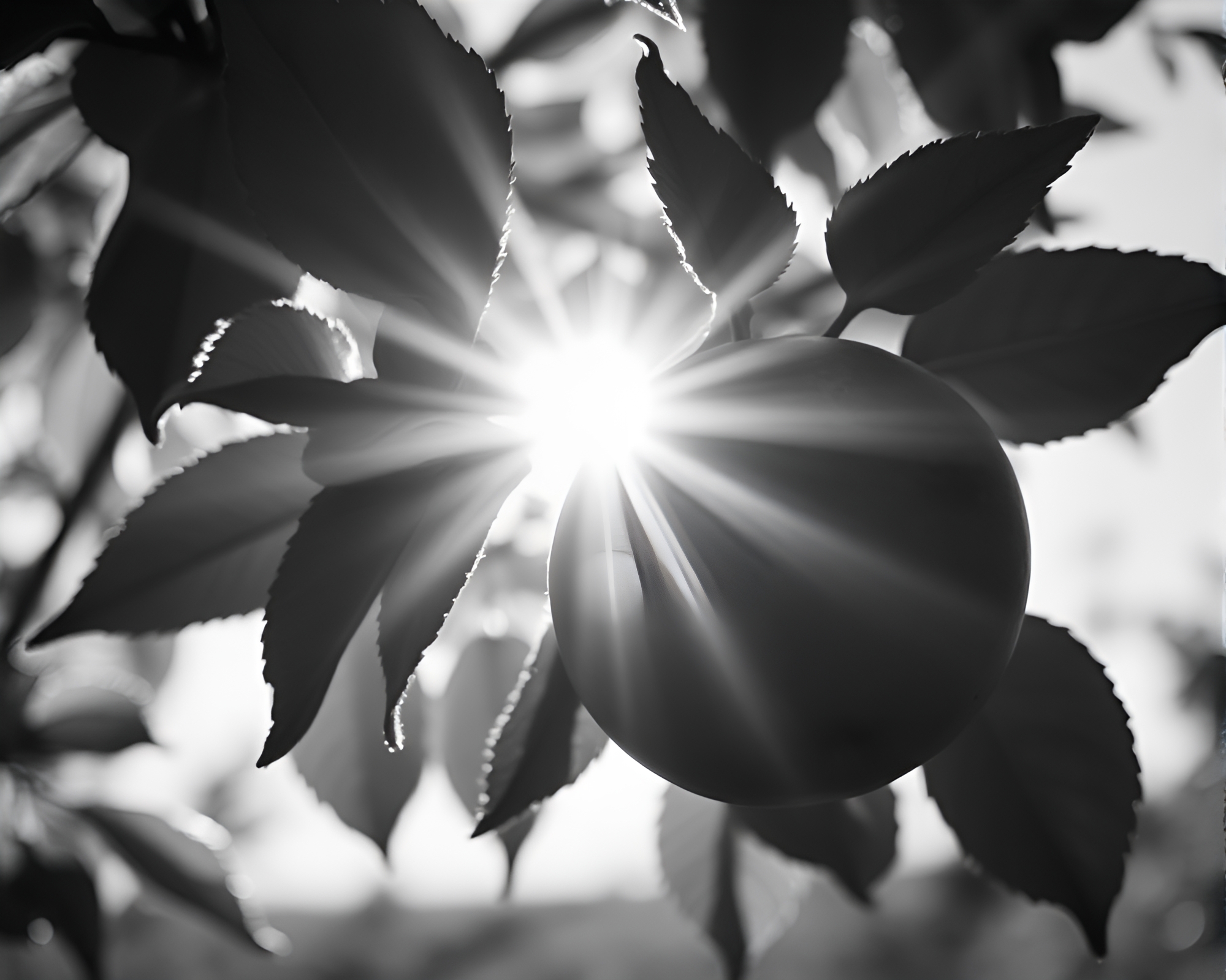Glistening Apple Cider in Monochrome Sunburst – free AI stock image