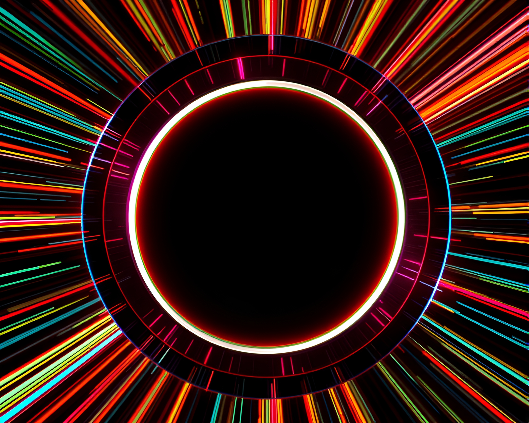 Circular Shield Guardian in VHS Distortion Vector Art – free AI stock image
