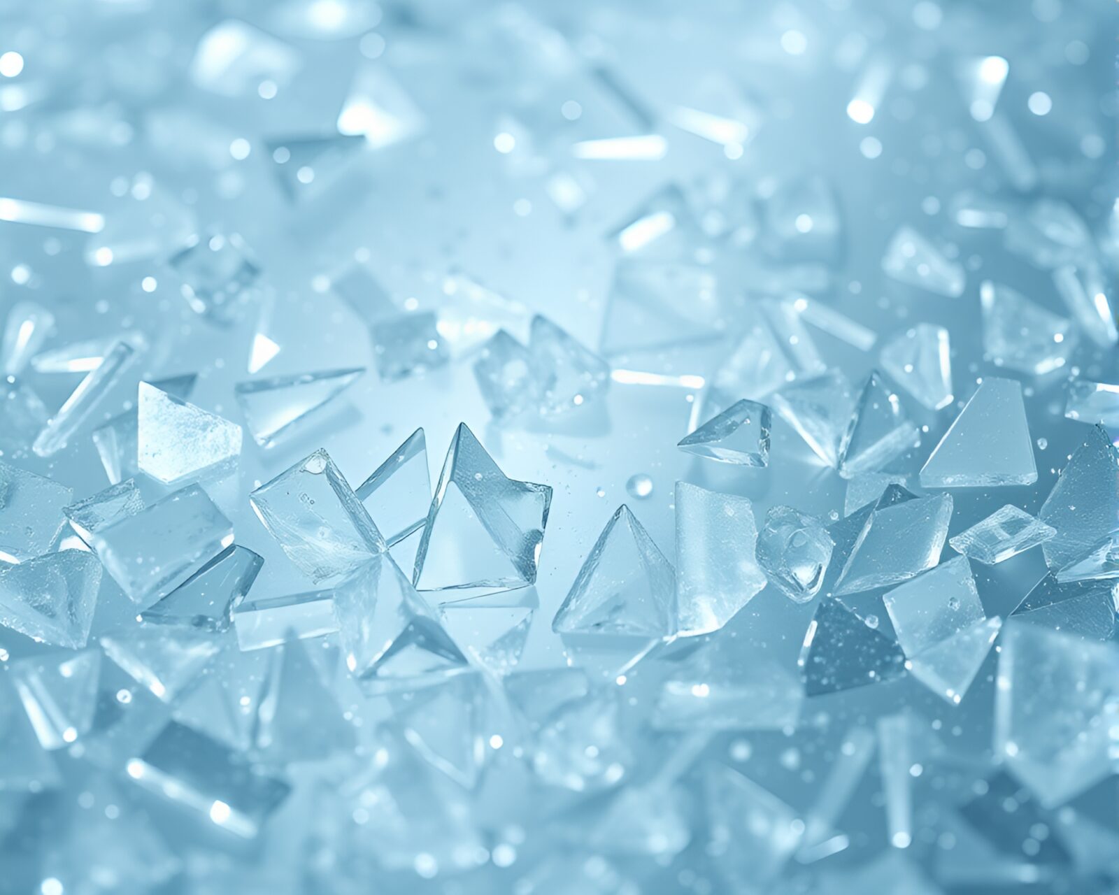 Mythical creature surrounded by glass shards in artistic rendering
