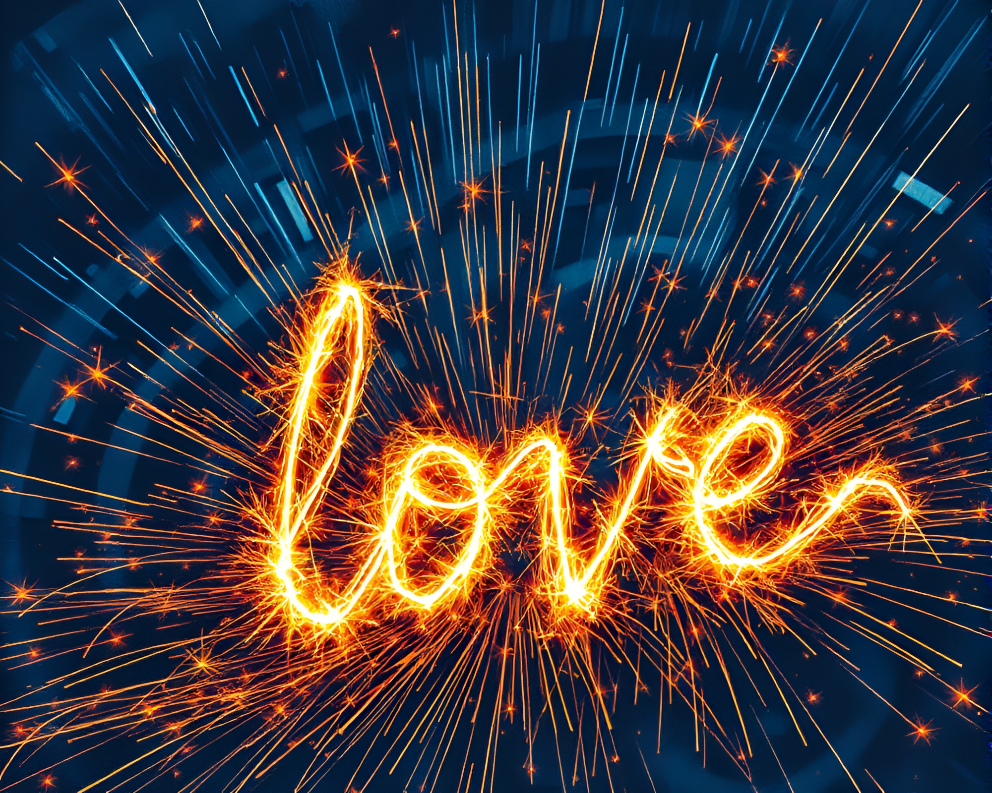 Enchanting Night: Handwritten Message in Sparkler Trails – free AI stock image