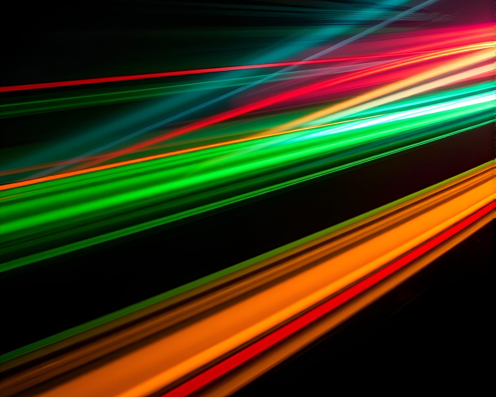 A mystical scene of a guitarist surrounded by vibrant light streaks