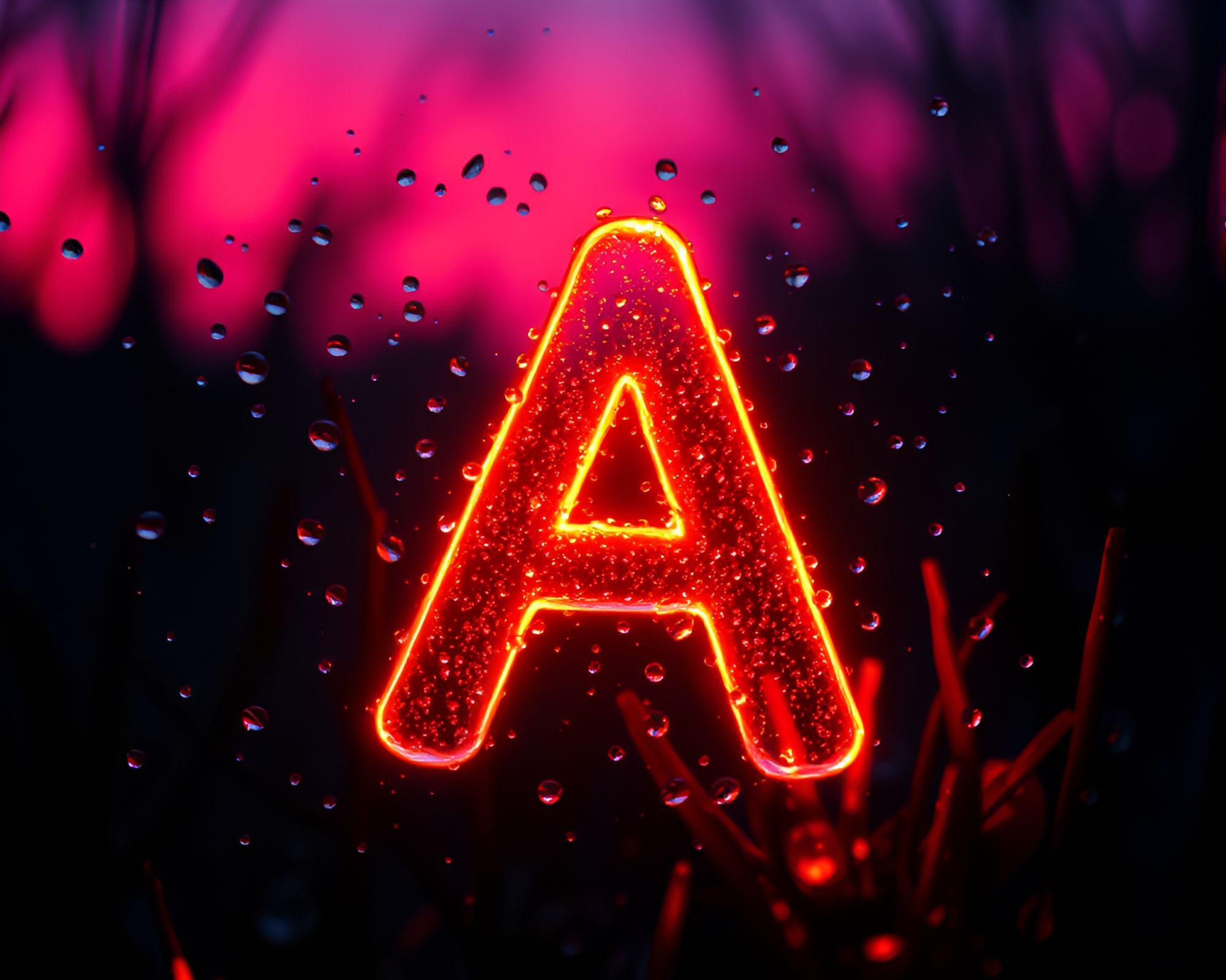 Runic Alphabet Exploration Through Cross-Processed Dew Drops – free AI stock image