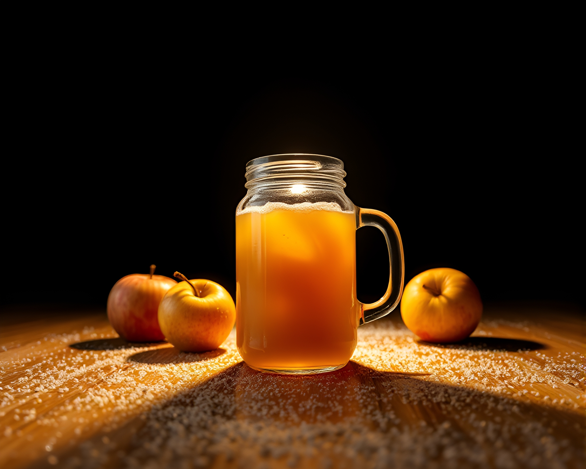 Enchanting Apple Cider Fractal Glow – free AI stock image