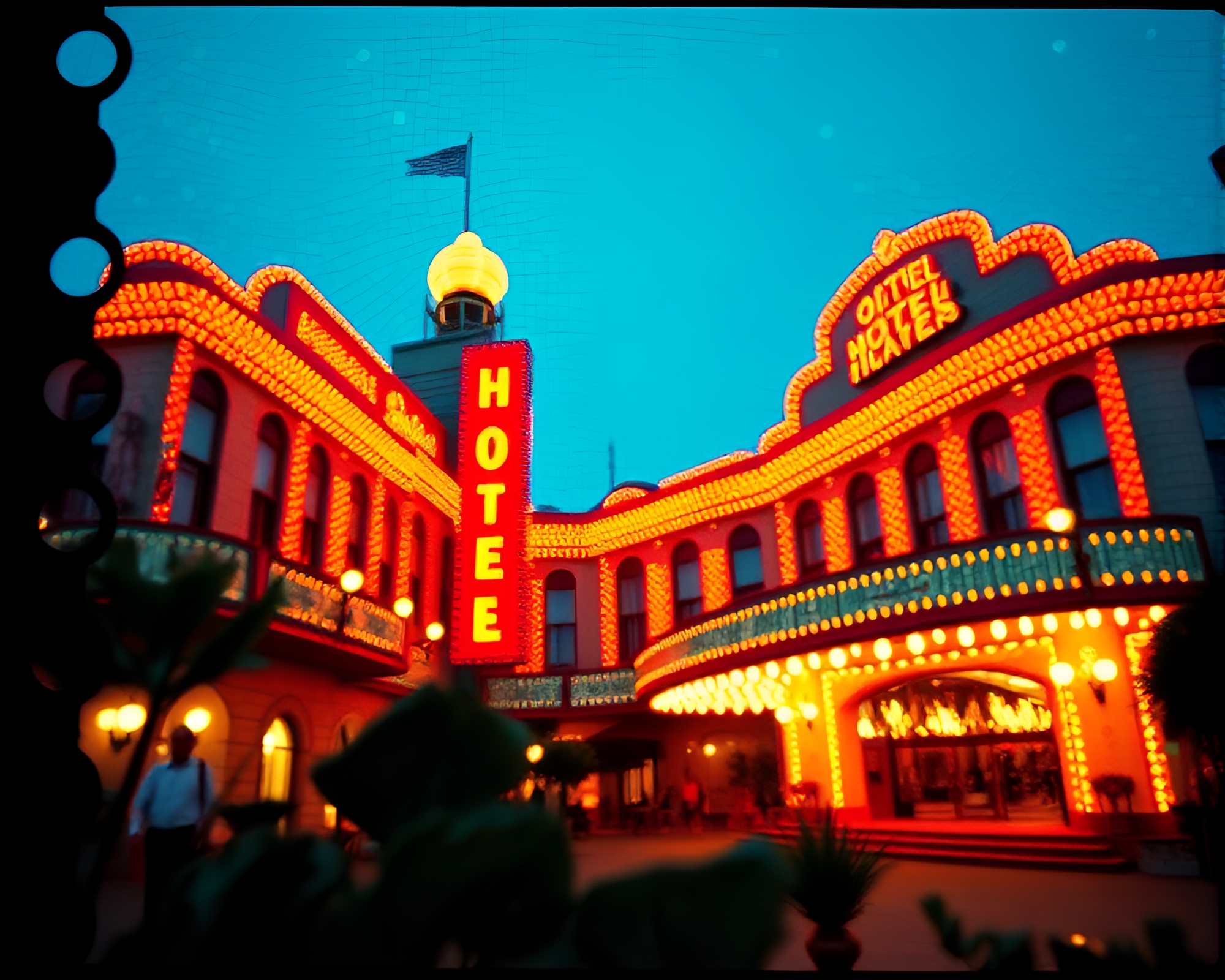 Art Deco Hotel Mosaic Lighting Film Sprocket Concept – free AI stock image