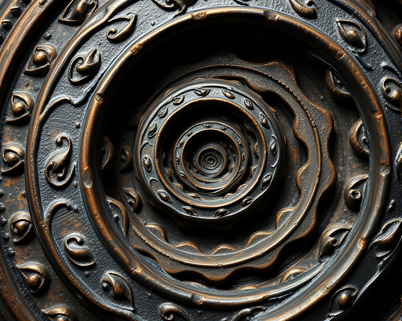 Highly saturated image of an intricate antique sextant
