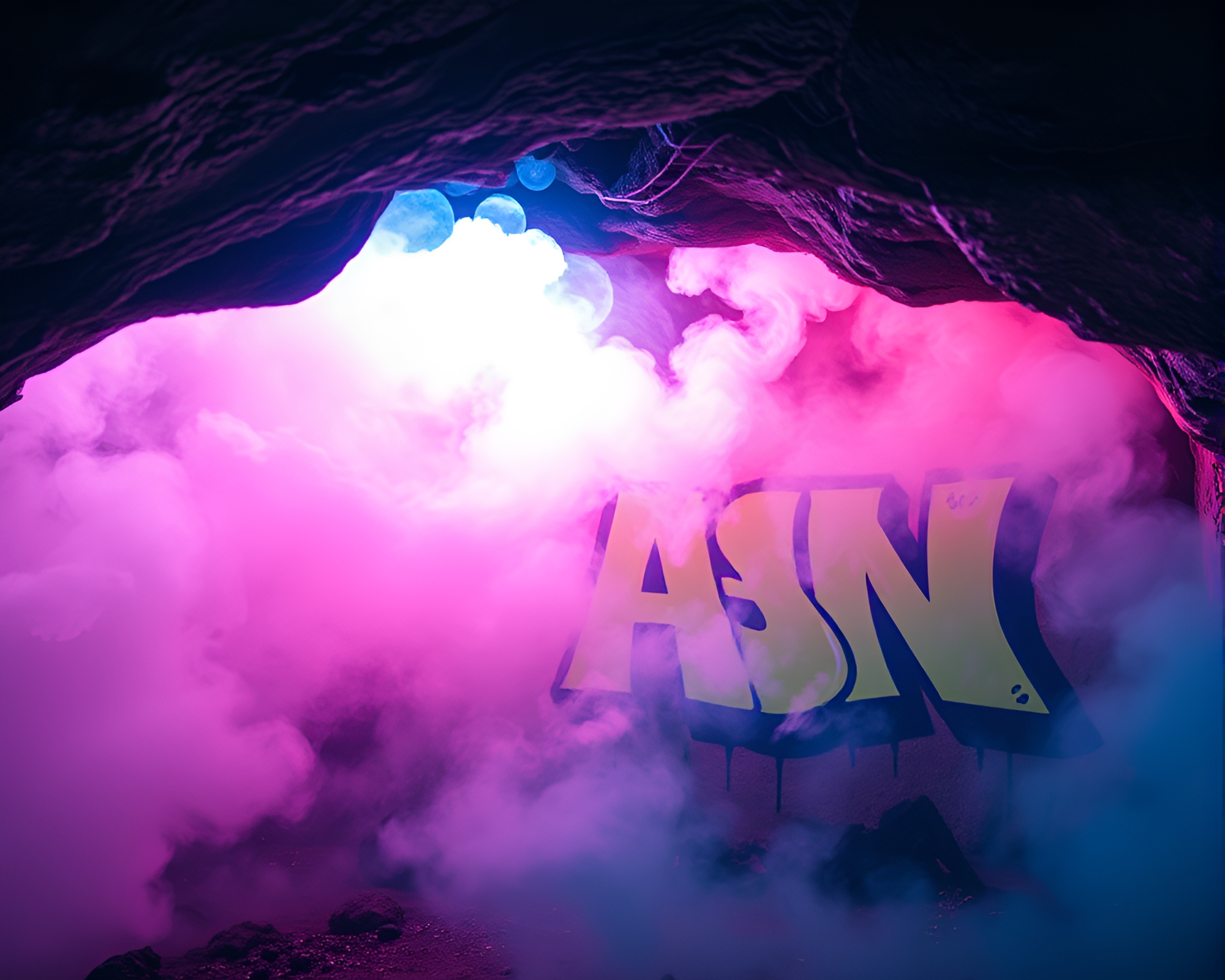 Mystical Cavern with Crystal Clear Steam Vapor – free AI stock image
