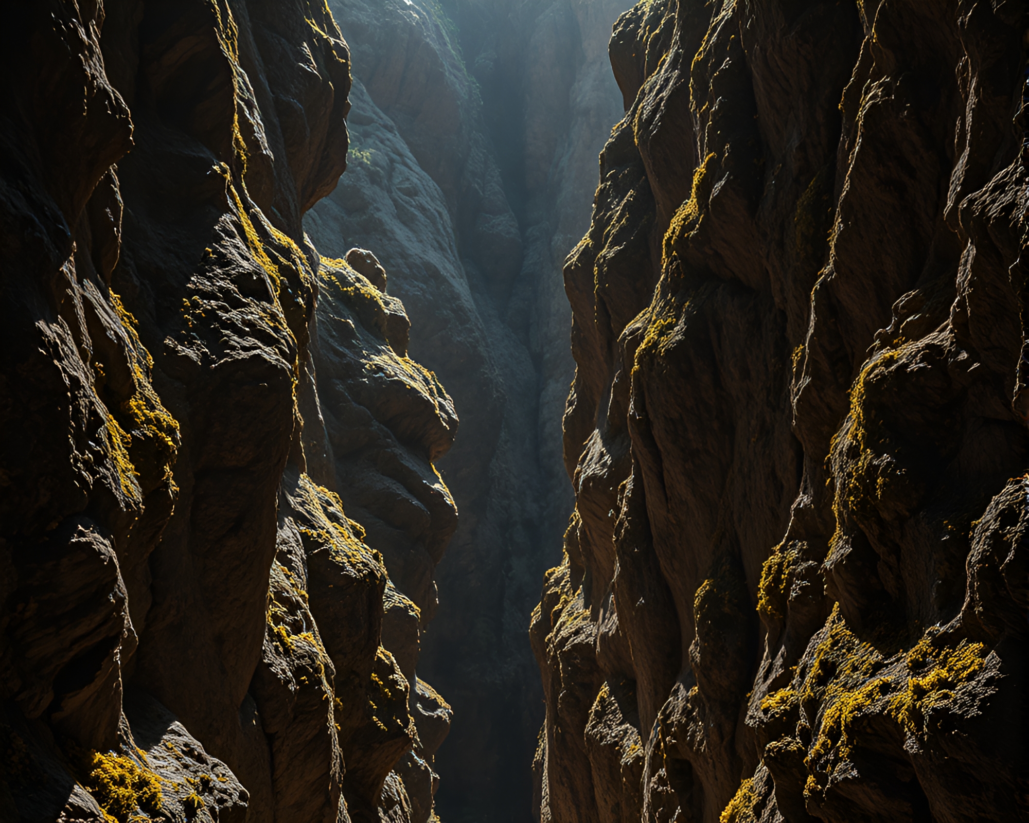 Eroded Canyon Lichen Texture Composition – free AI stock image