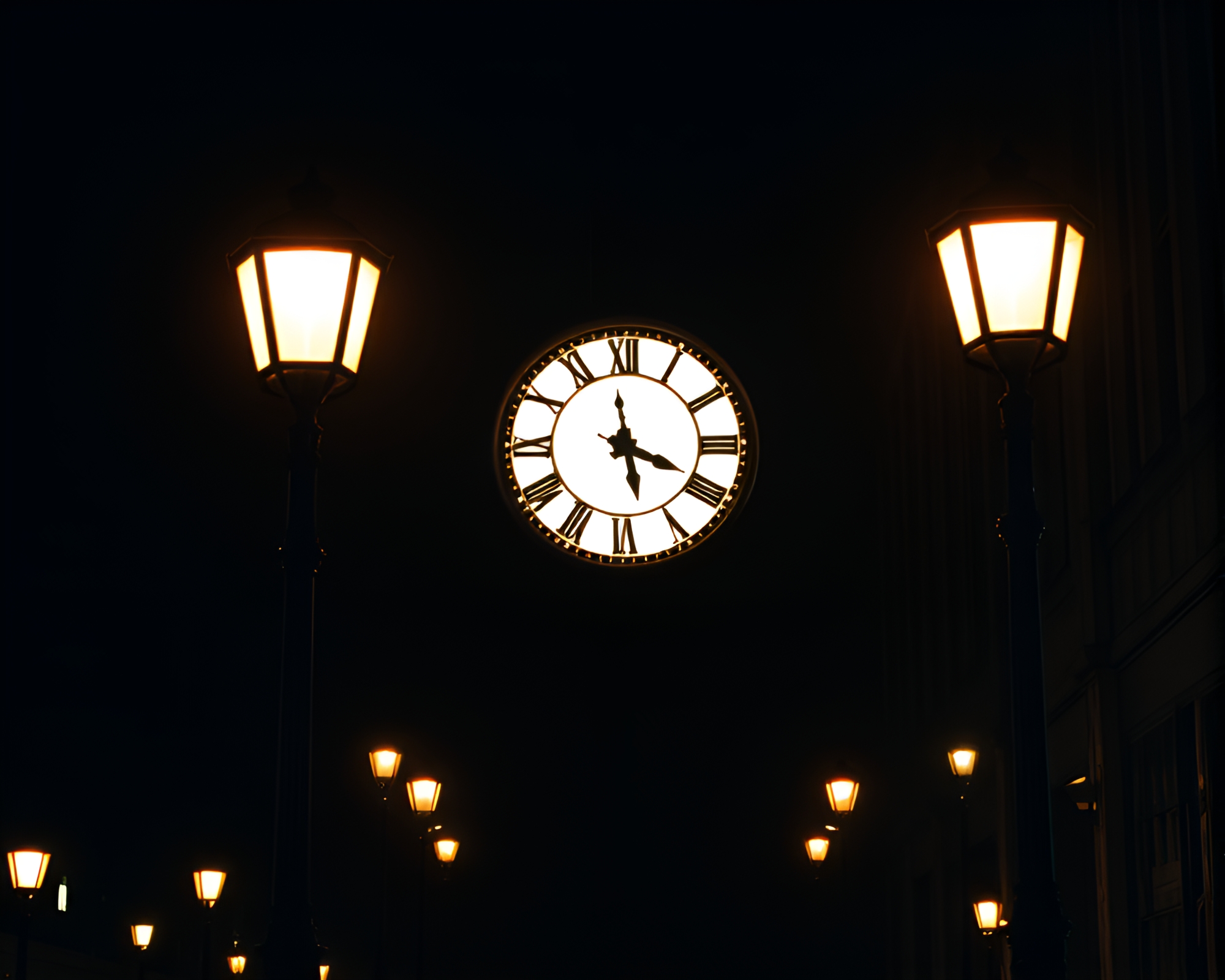 Urban Chrono Clock Tower Stencil Art Composition – free AI stock image