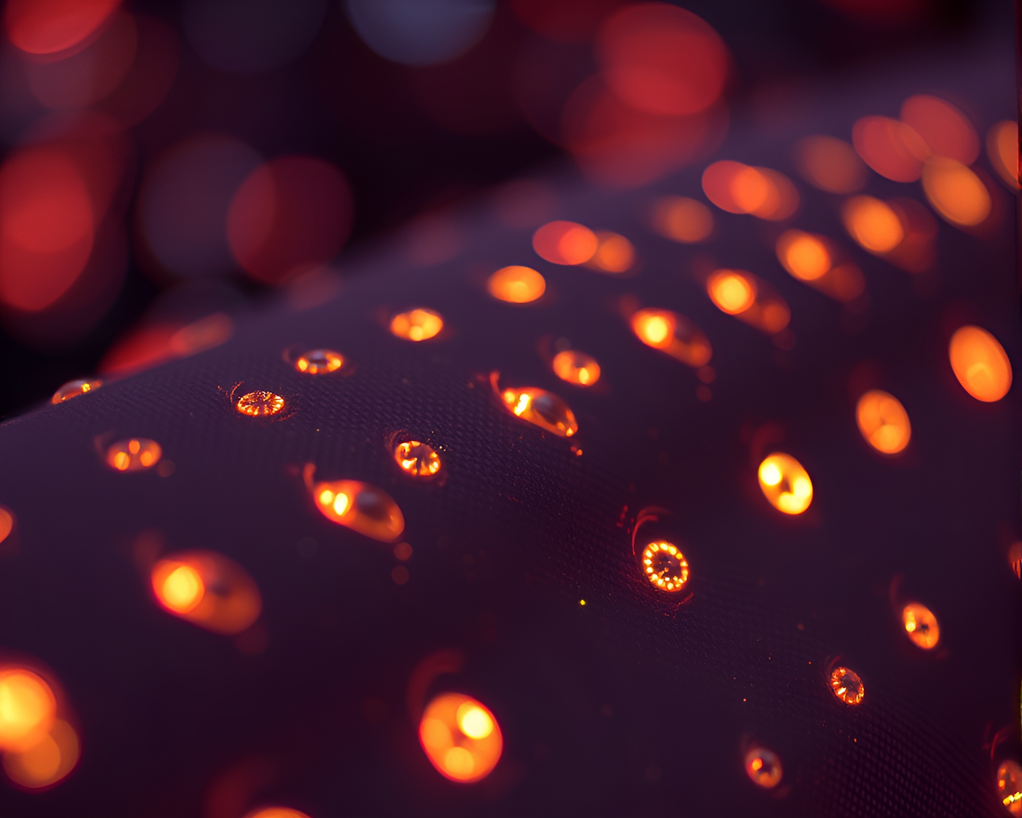 Satellite Embroidered Bokeh Lights: Infrared Composition – free AI stock image