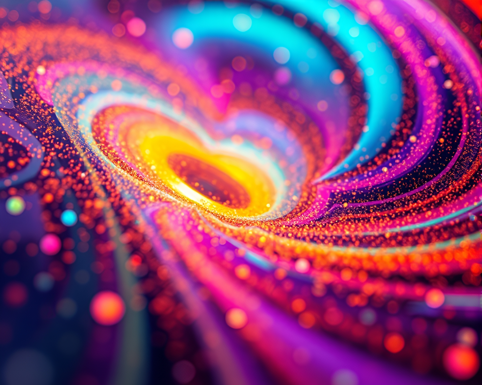 Psychedelic Swirl Geometric Abstraction Close-Up – free AI stock image