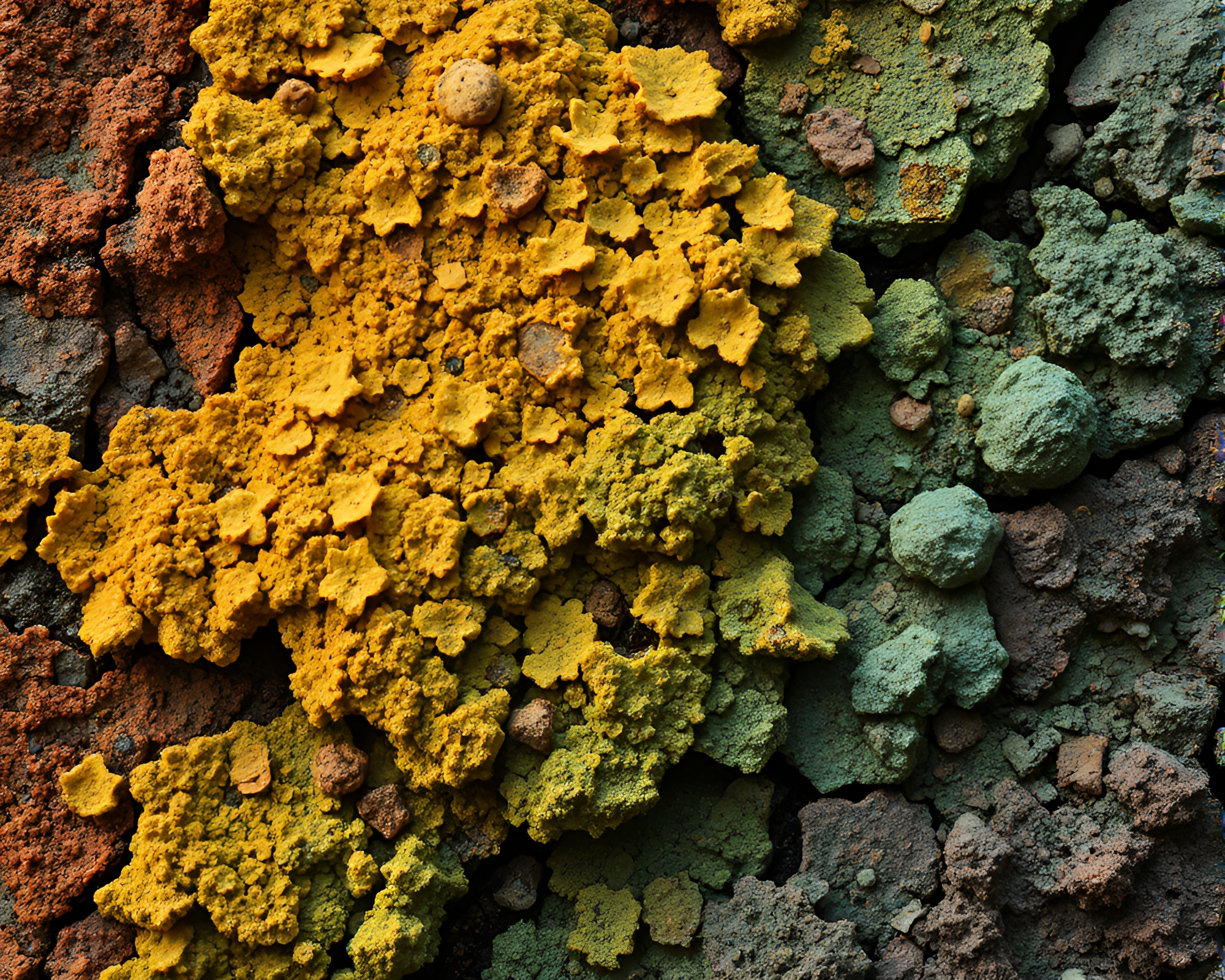 Dreamy Lichen Textures: A Generative Art Masterpiece – free AI stock image