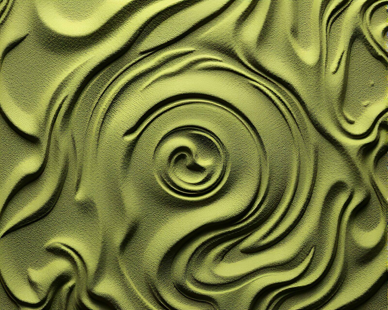 Abstract cybernetic armor design in green sand swirl pattern