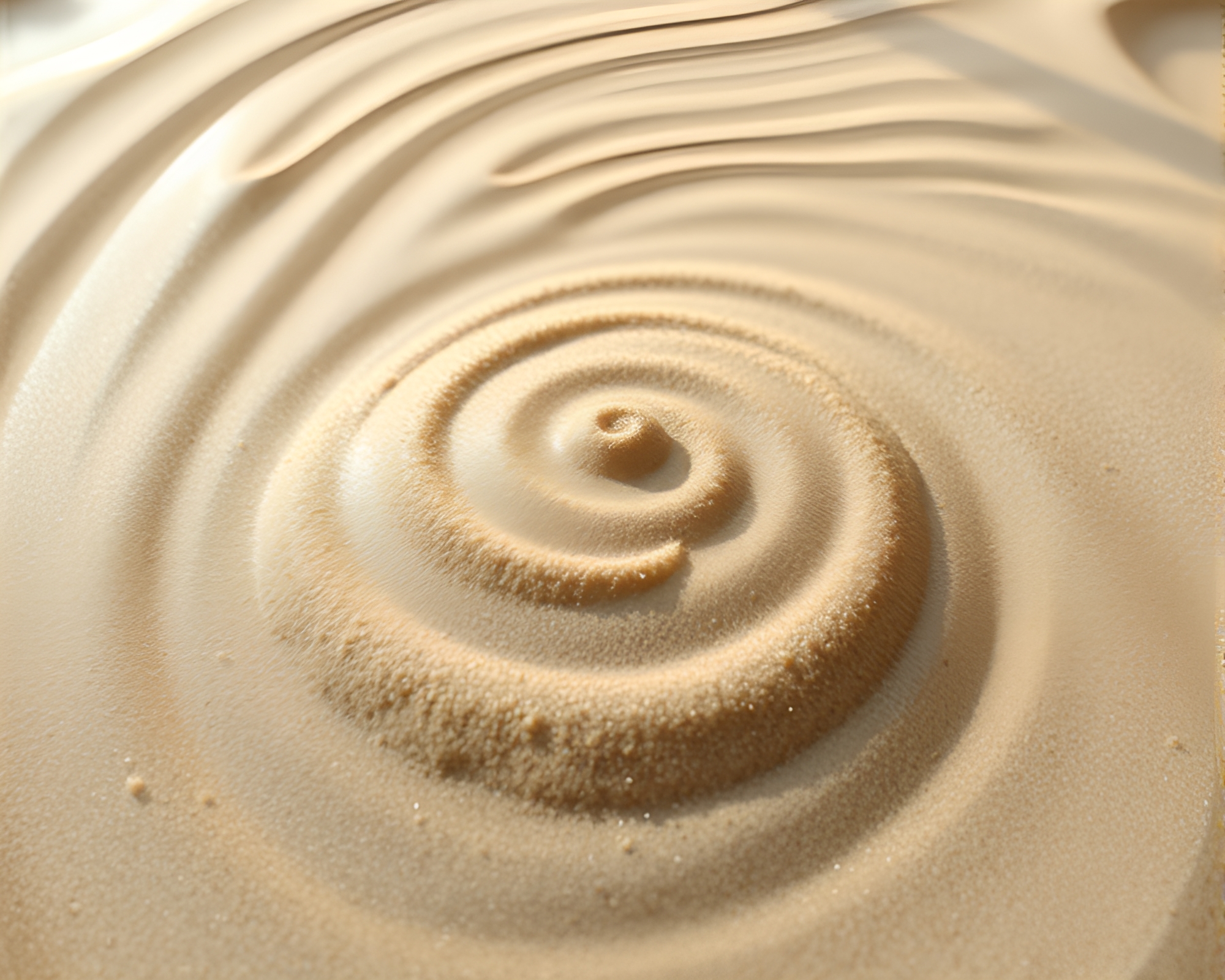 Virtual Reality Oasis: Sand Swirl Haven – free AI stock image