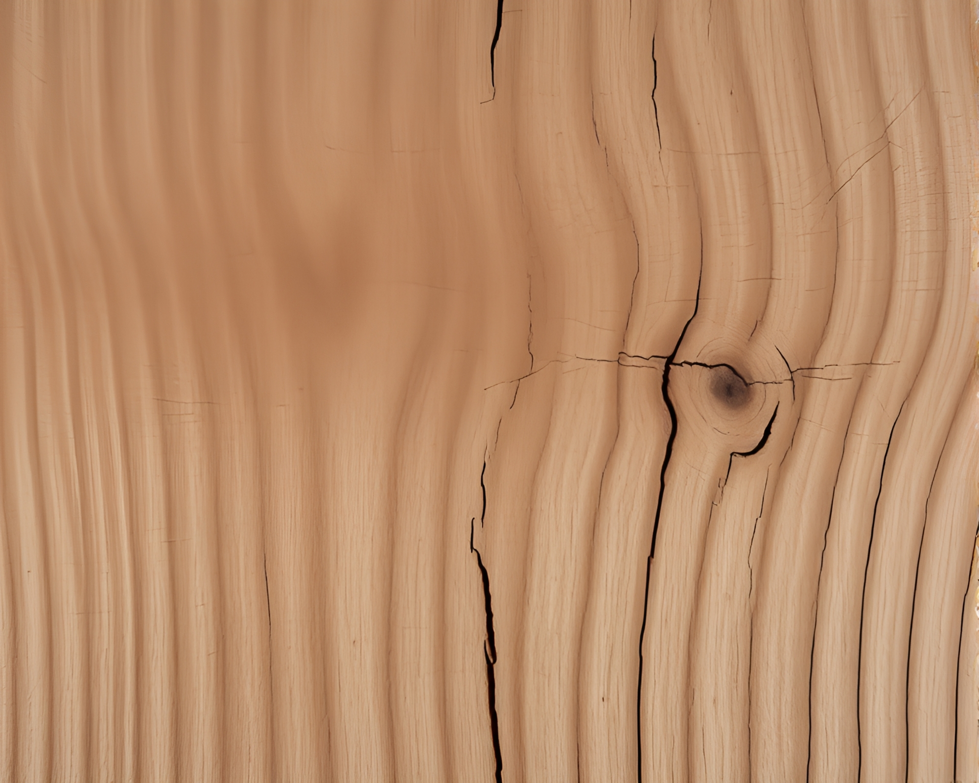 Monolithic Wood Grain Landscape Under Monochromatic Light – free AI stock image
