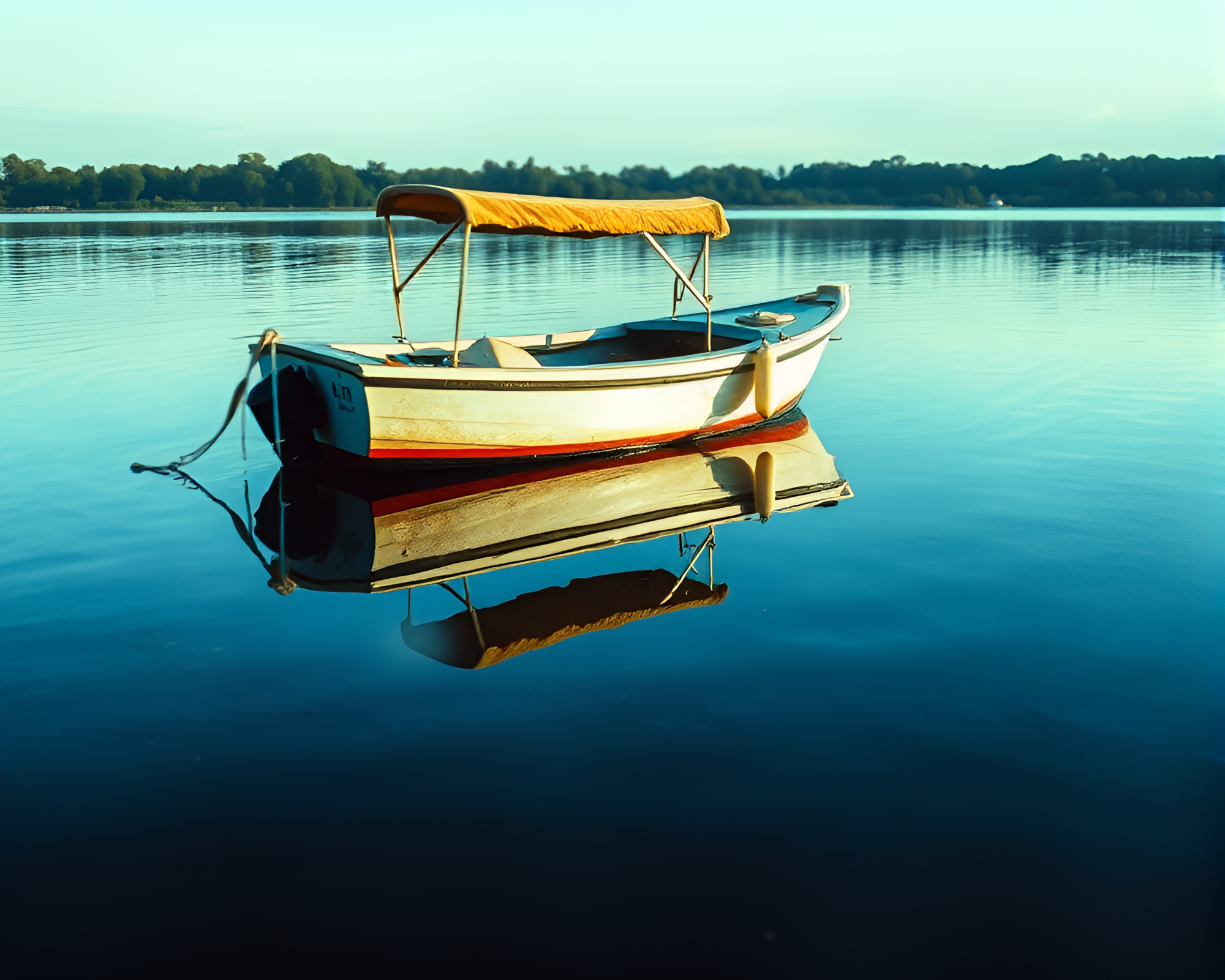 Reflective Hydrofoil Boat in Overexposed Puddle – free AI stock image