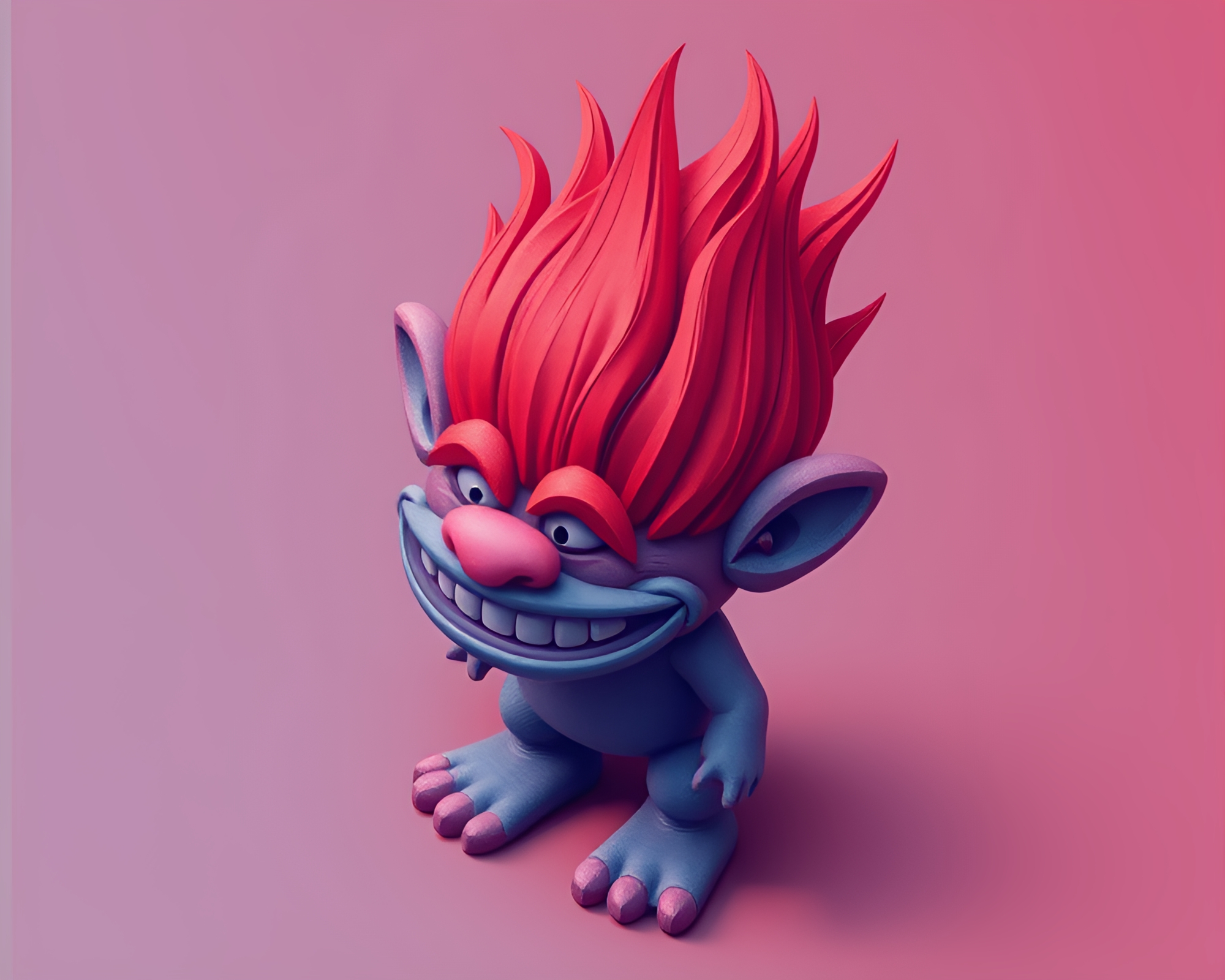 Fantasy Troll Guarding Enchanted Paper Fortress – free AI stock image