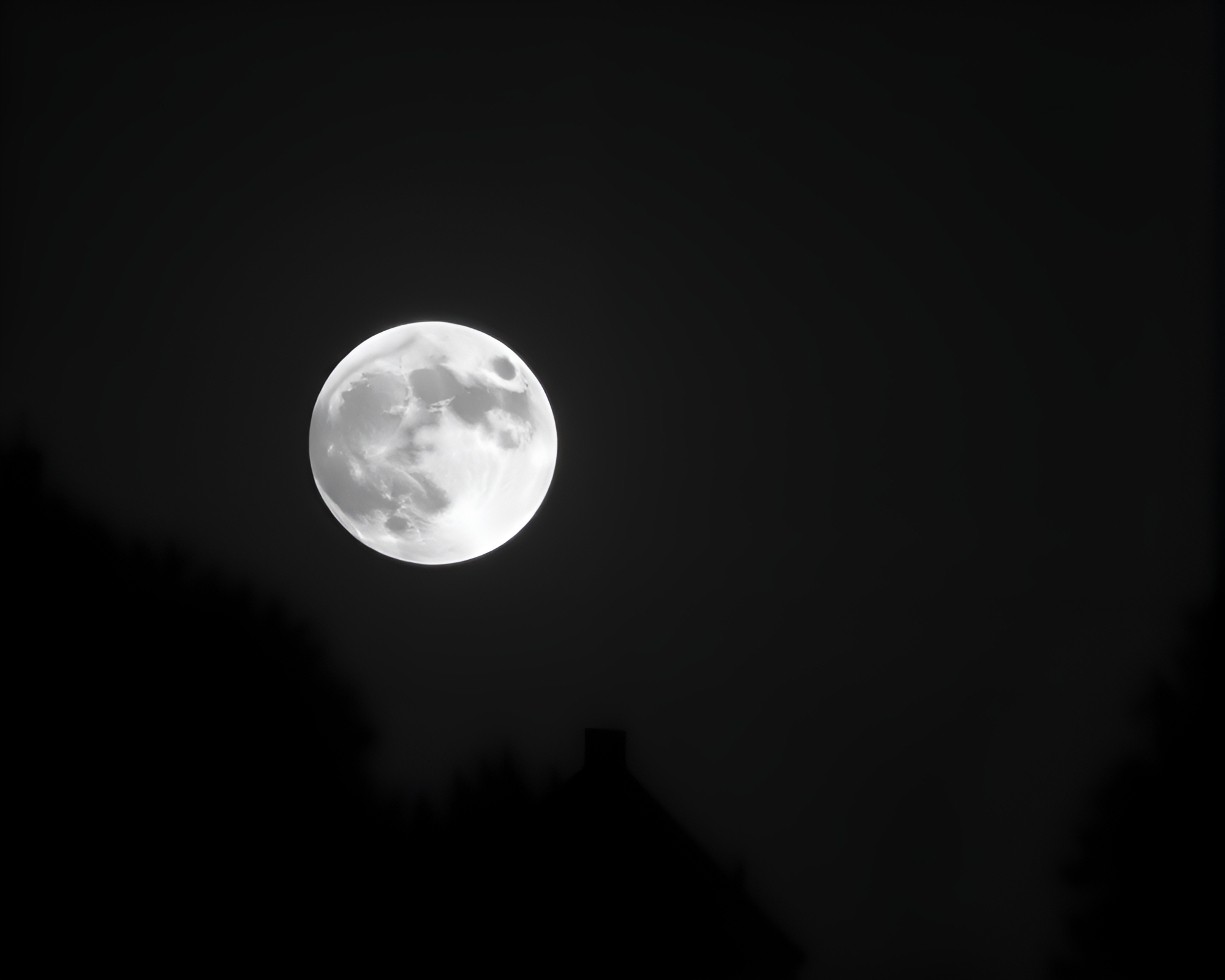 Floating Crystal in Lunar Grayscale Silhouette Composition – free AI stock image