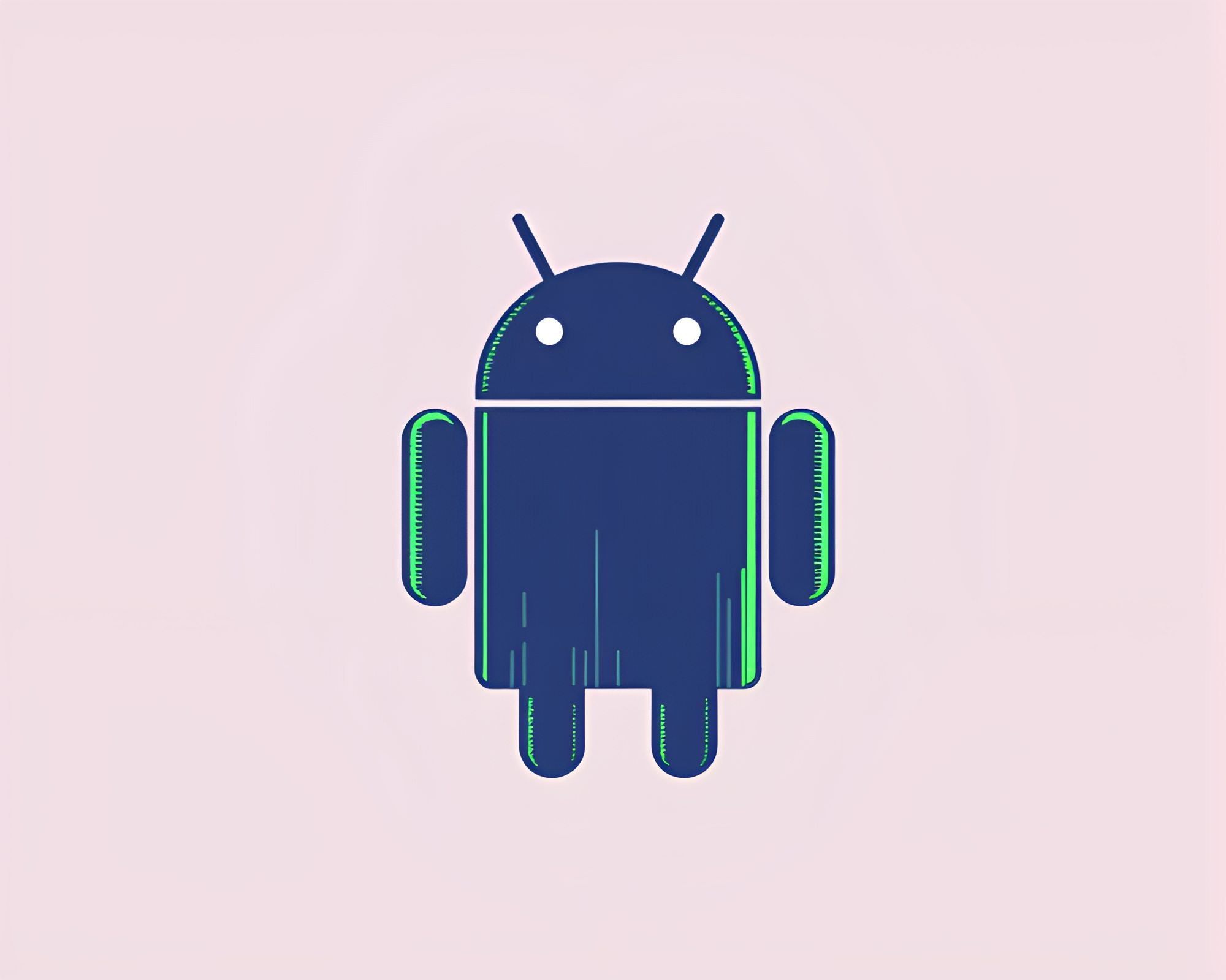 Mechanical Android in 8-Bit Crosshatch Wonderland – free AI stock image
