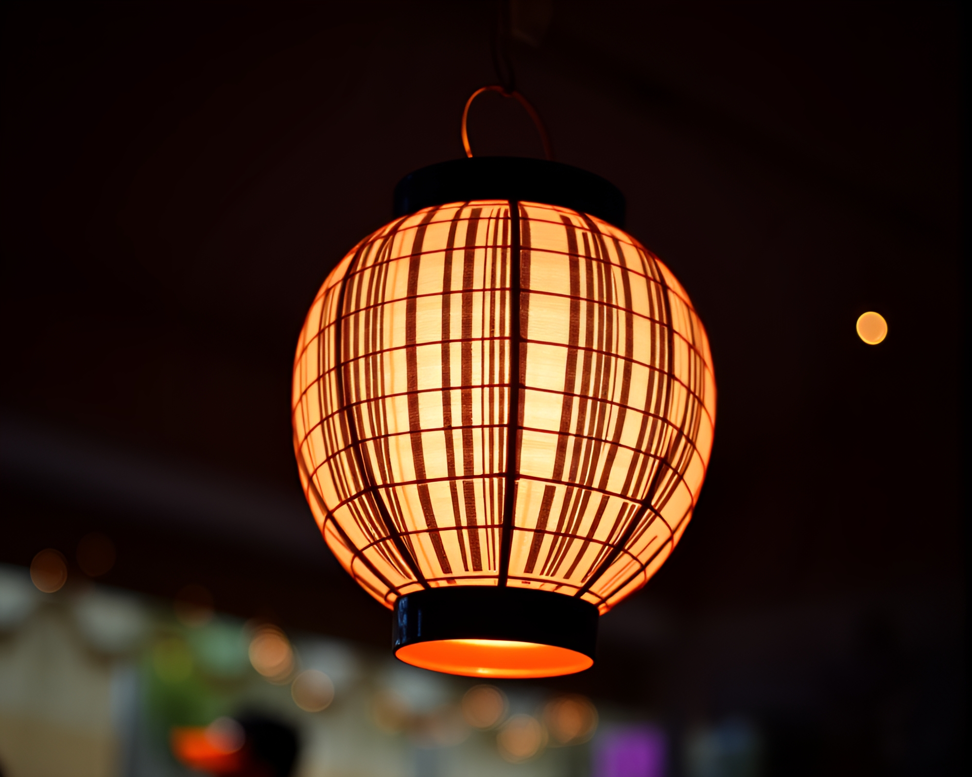 Barcode Stripe Paper Lantern Fairy Light Sparkle – free AI stock image