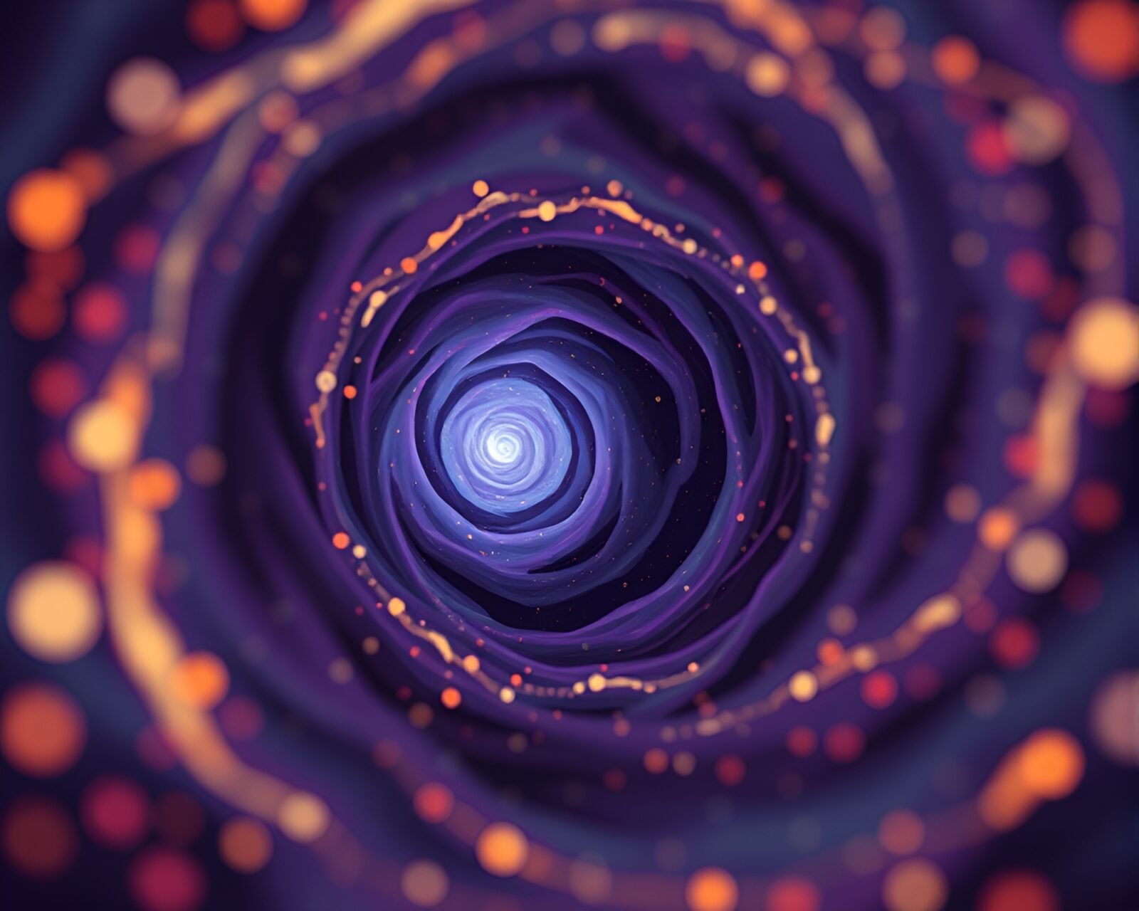 A swirling vortex of Lovecraftian horror in colorful cartoon style
