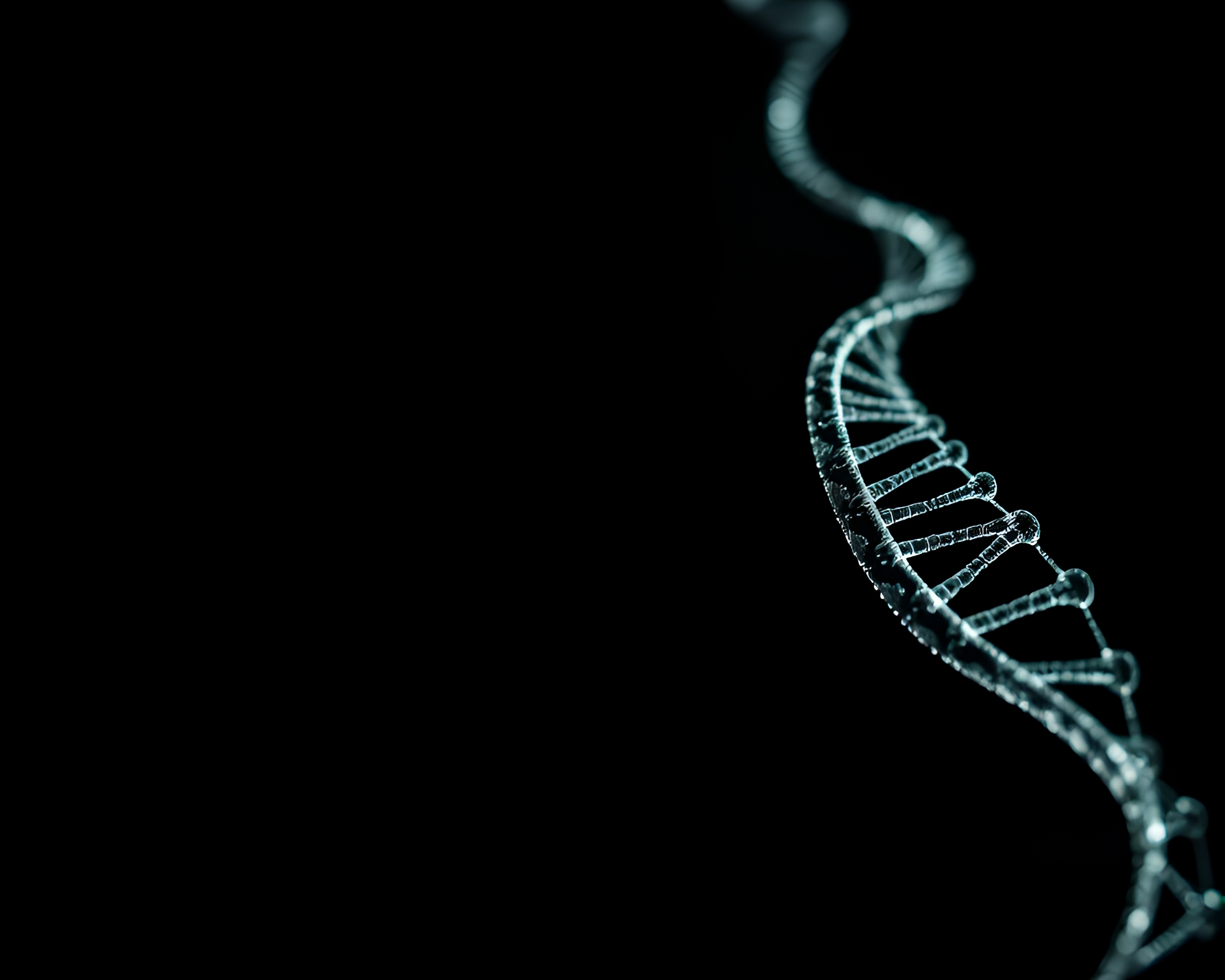 Molecular Light Trails Converge in Etched Helix – free AI stock image