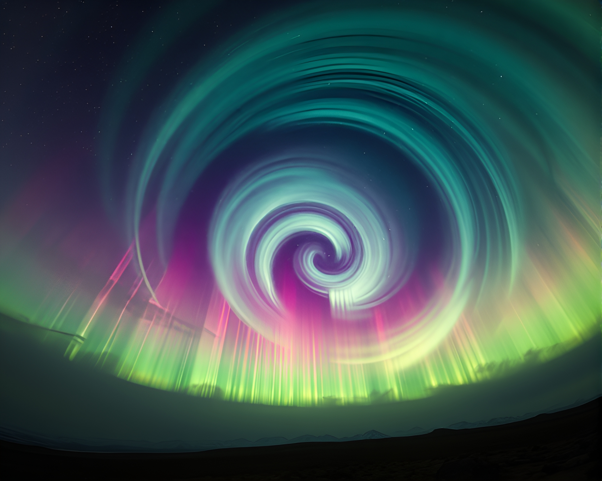 Enchanting Aurora Borealis Cosmic Vortex – free AI stock image