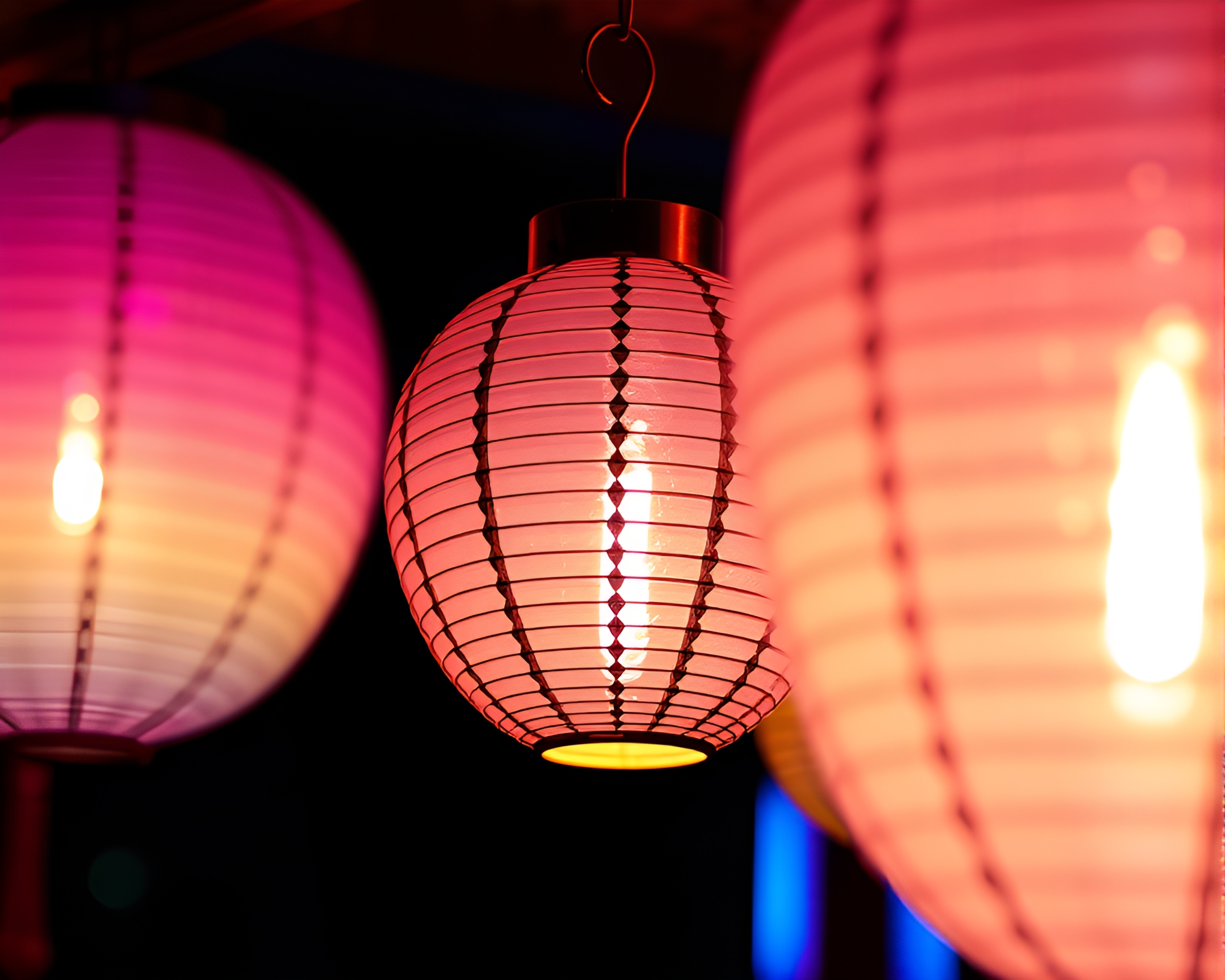 Iridescent Op Art Lantern Composition – free AI stock image