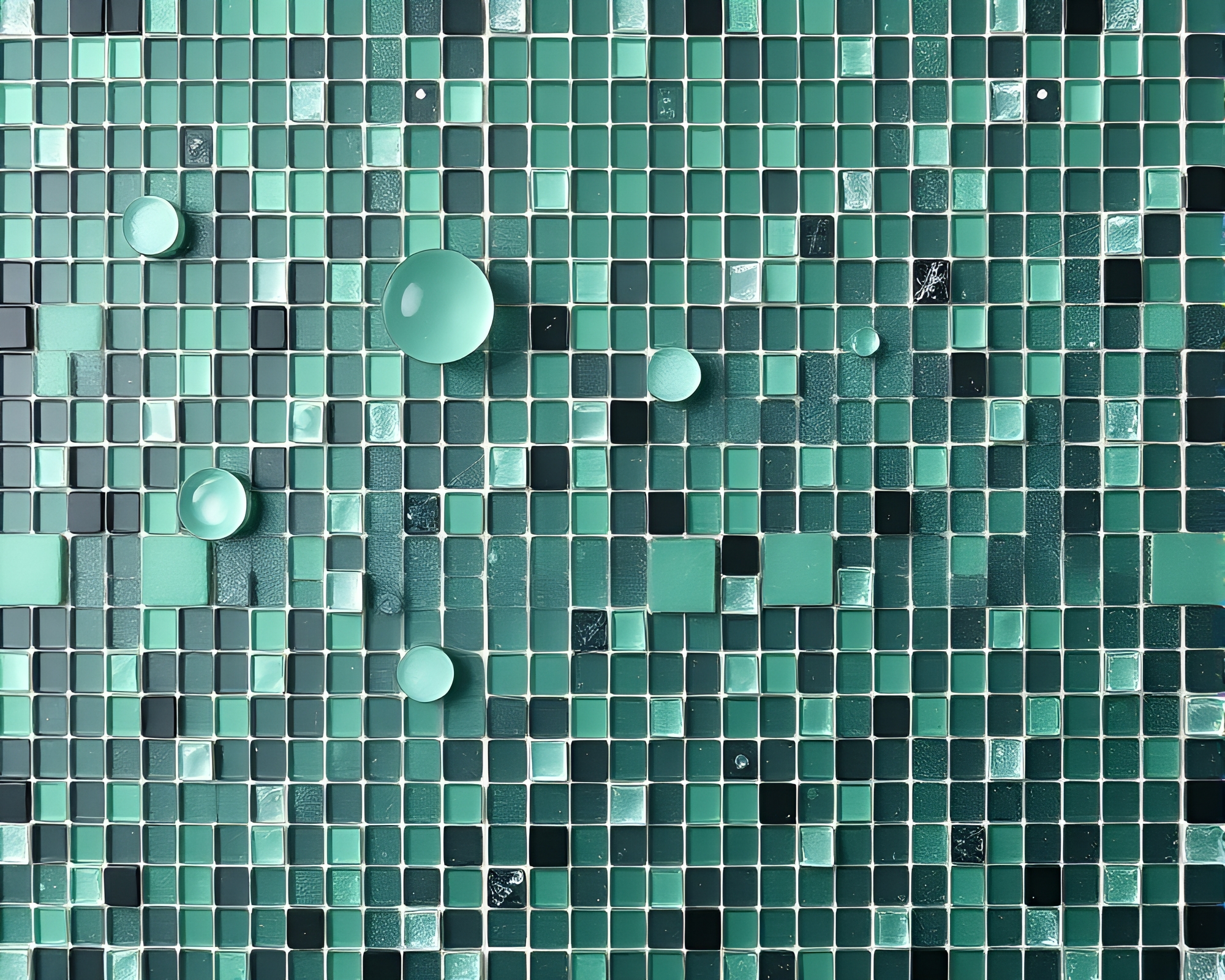 Enchanting Forest Crystal Mosaic Illustration – free AI stock image