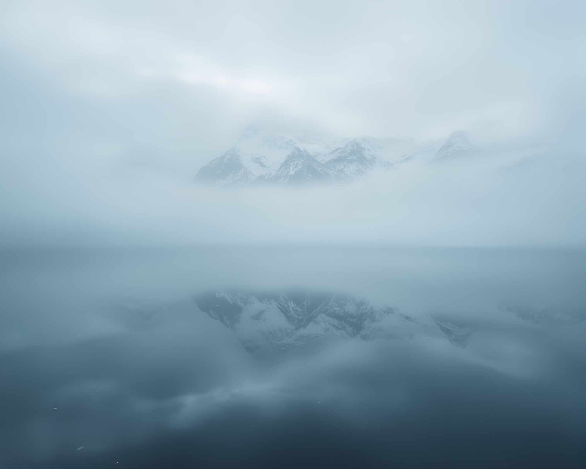 Double Reflection: Manga Mist Mountain – free AI stock image