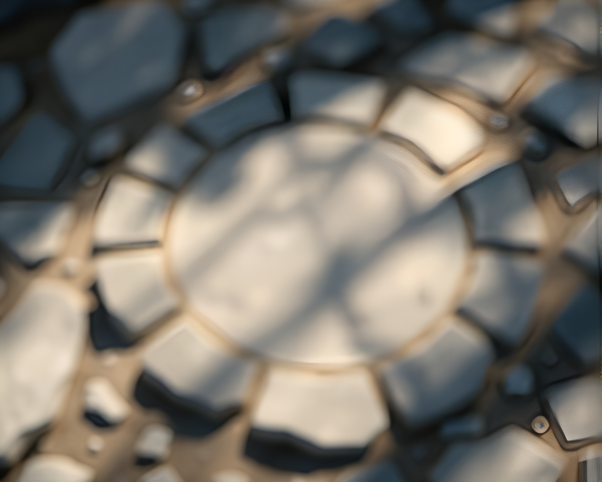 Ethereal Stone Circle Amidst Soft Shadows – free AI stock image