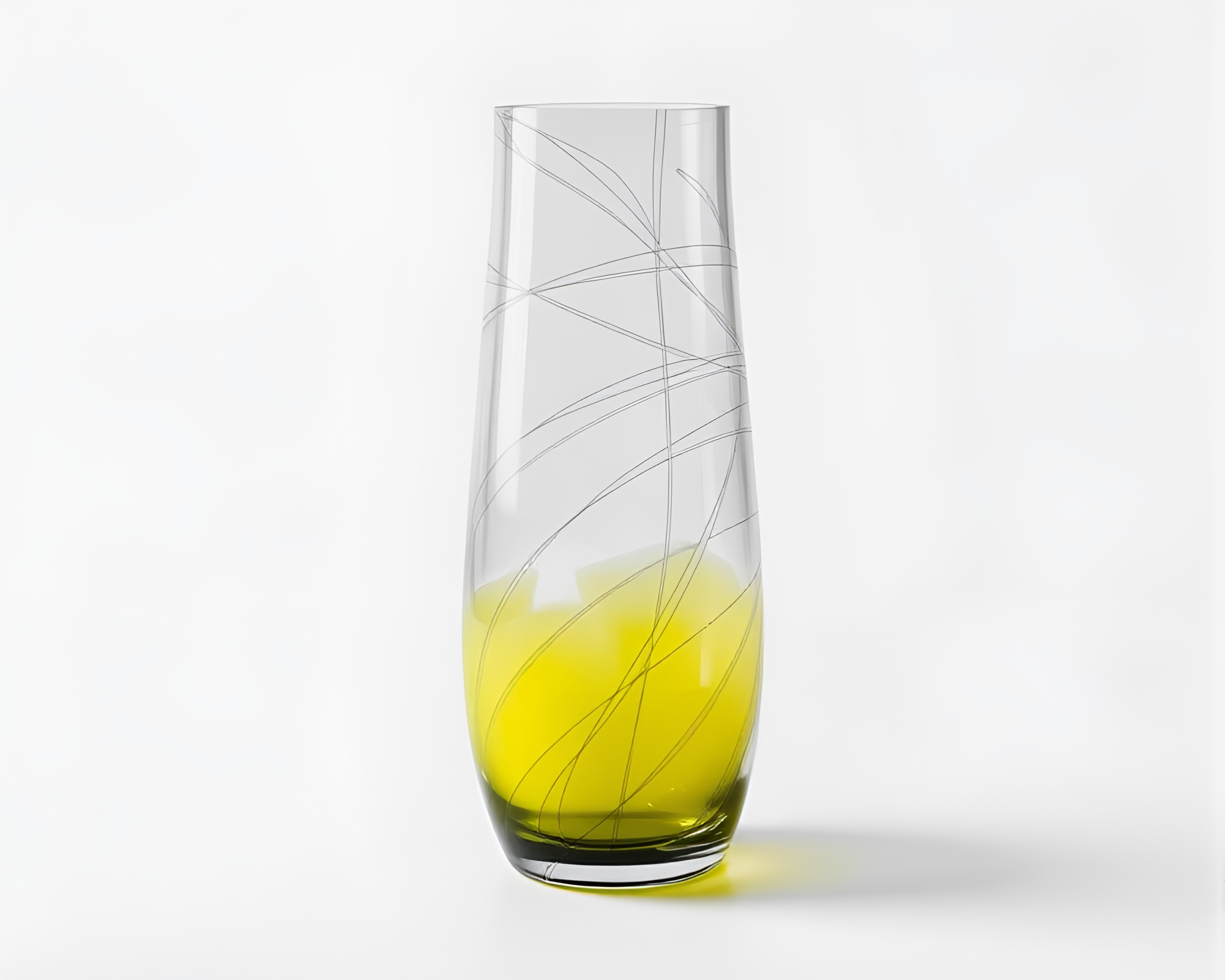 Vibrant Vase: Etching Lines in Noir High-Contrast – free AI stock image