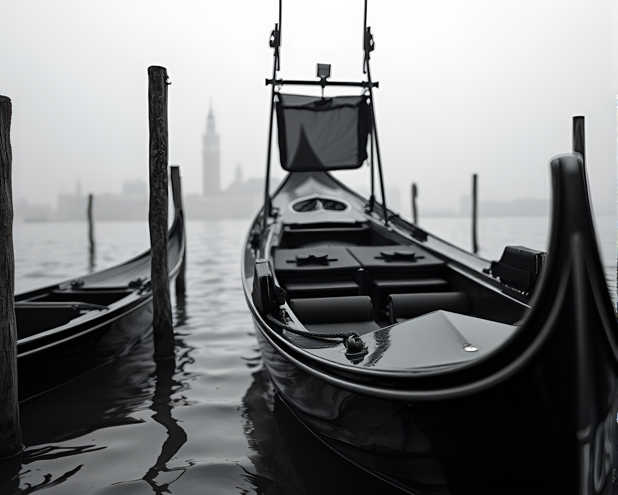 Mesmerizing Cloth Simulation: Charcoal Black Gondola Detail – free AI stock image